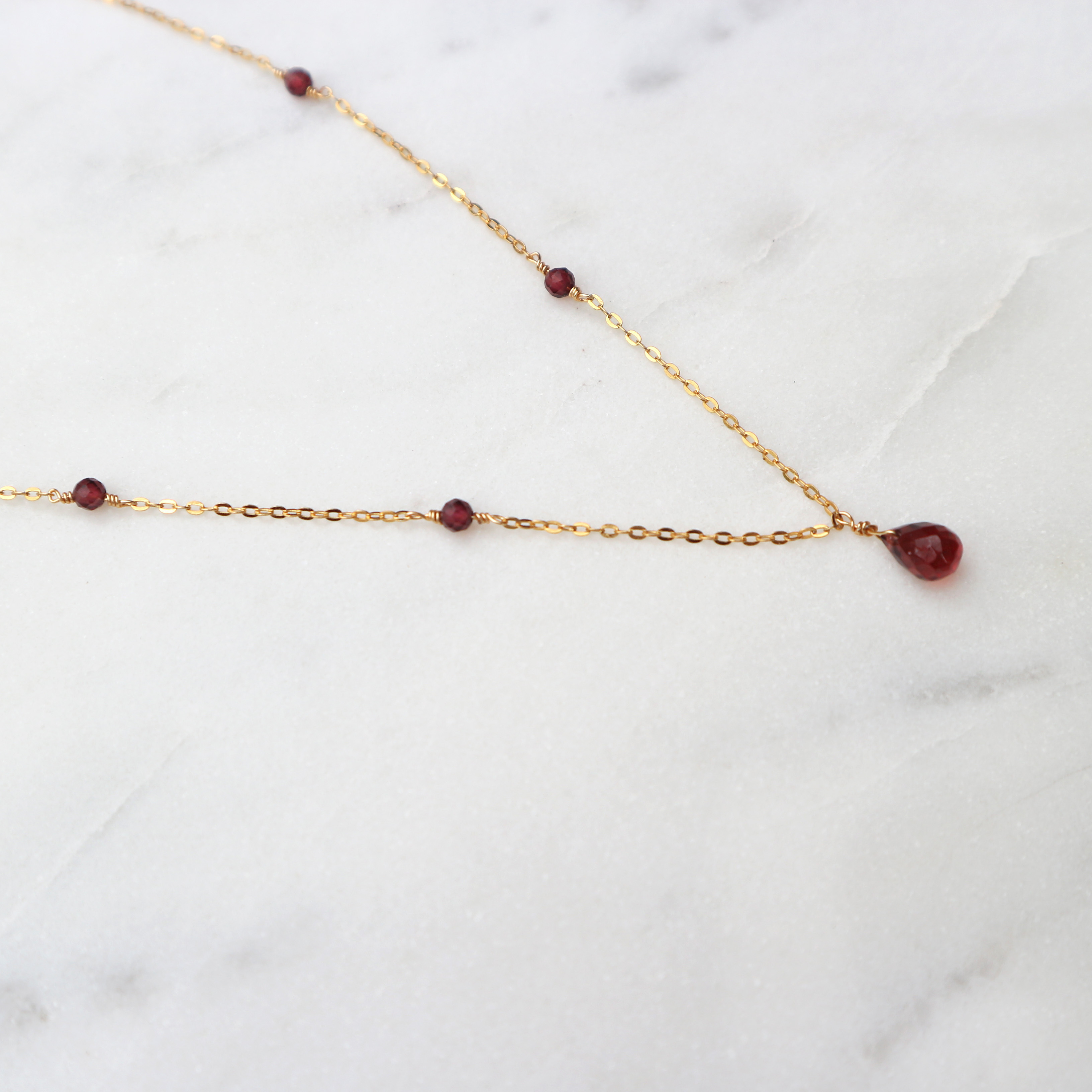 Sangria 項鍊｜紅石榴石｜