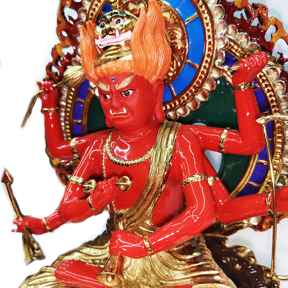 愛染明王{銅鎏金}高31公分【十方】121821
