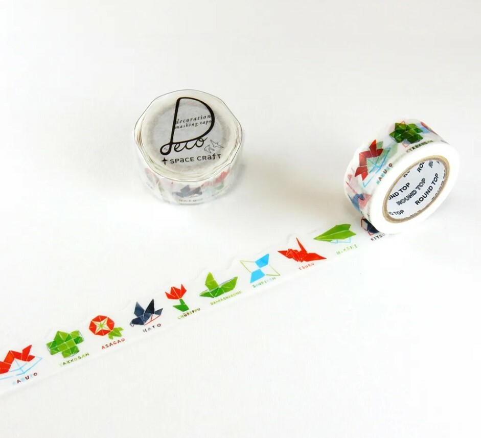Round top washi tape - space craft