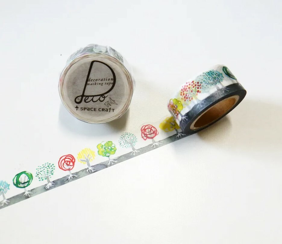 Round top washi tape - space craft