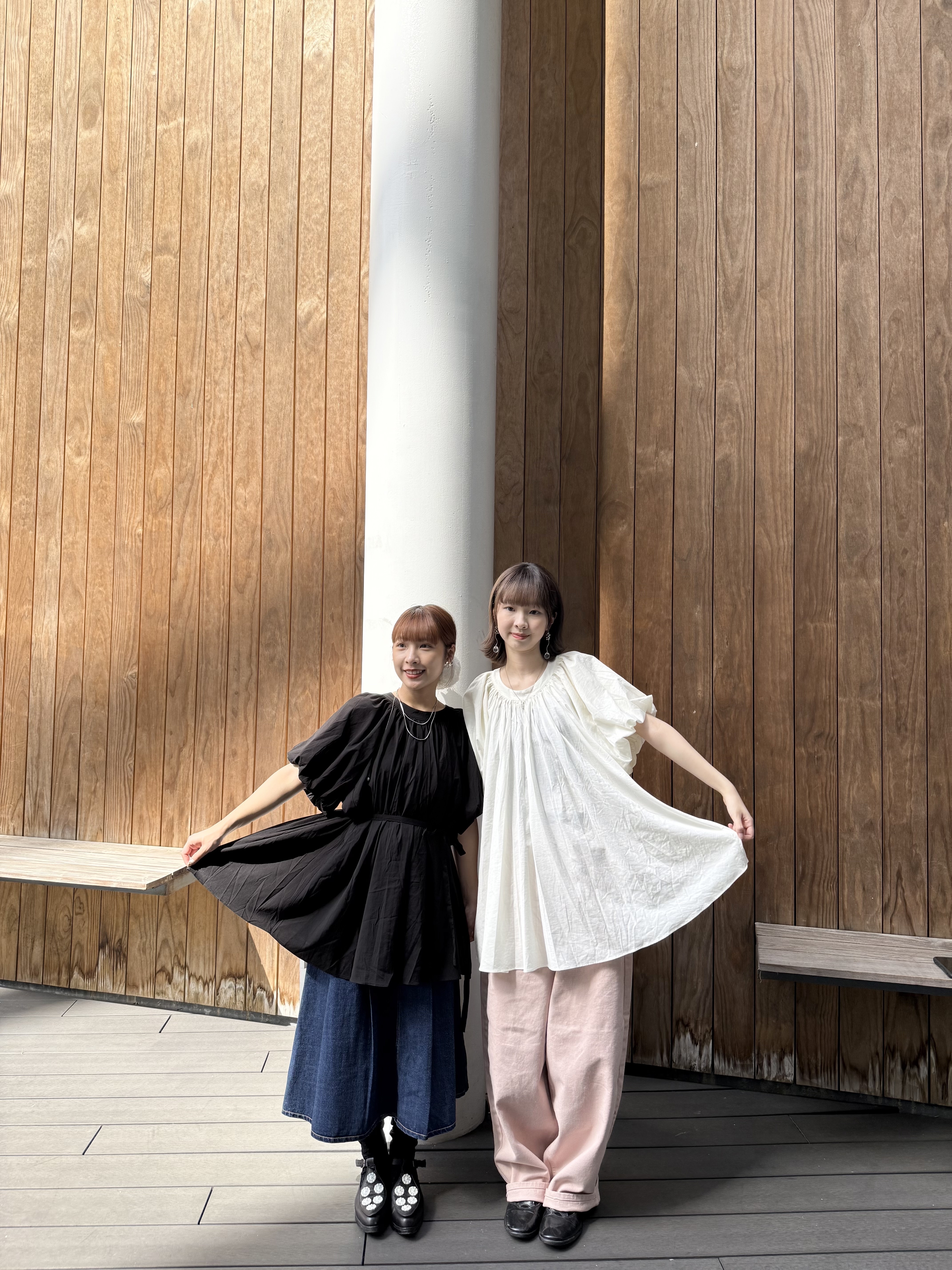 熱賣回歸！2ways配腰帶泡泡大傘長款Top