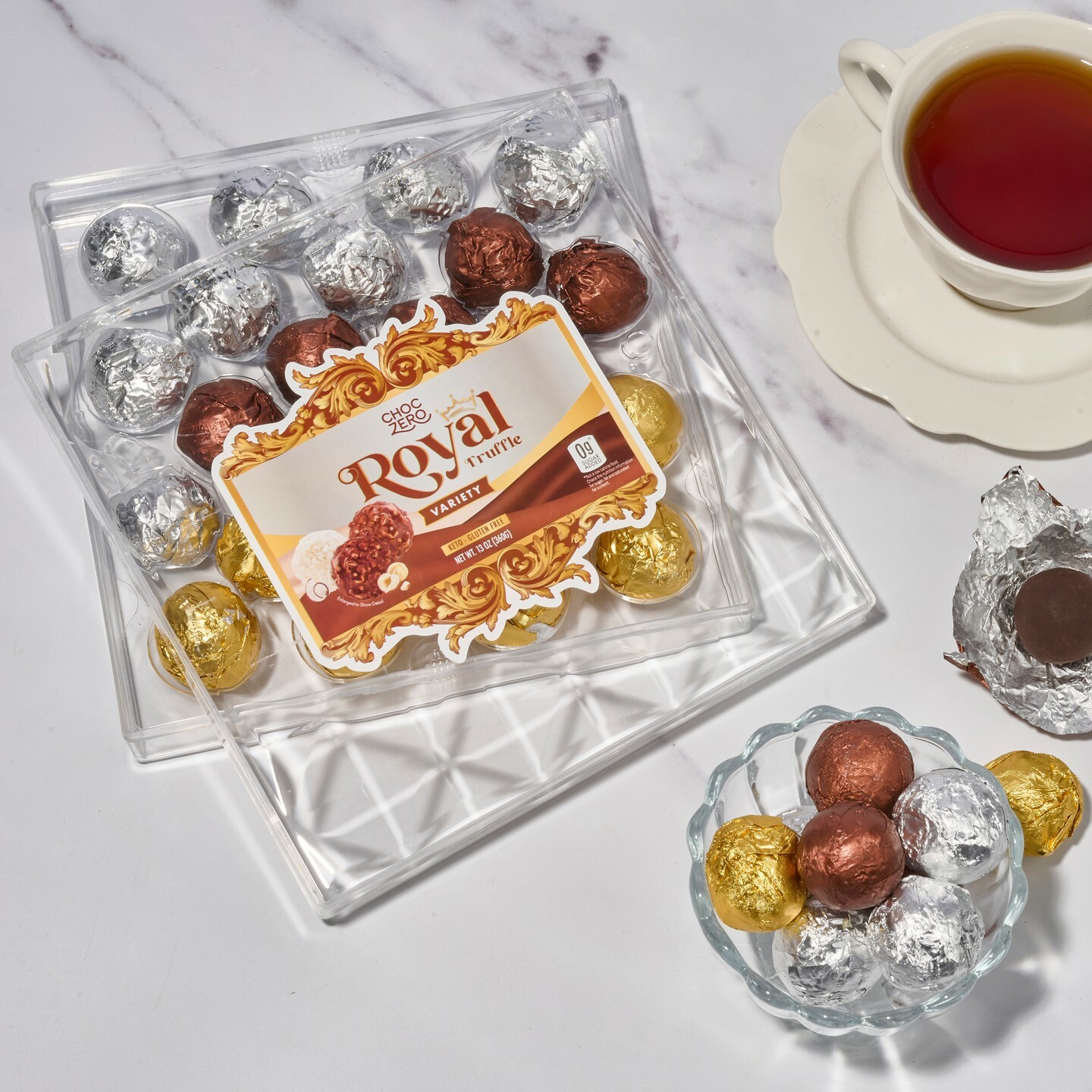 Choczero 榛子夾心3色MIX朱古力球節日版 360g (24粒)