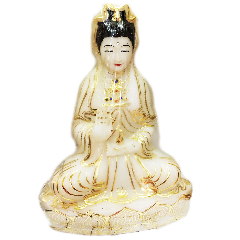 白衣觀音{高級緬甸白玉}精品 31公分【十方】133466