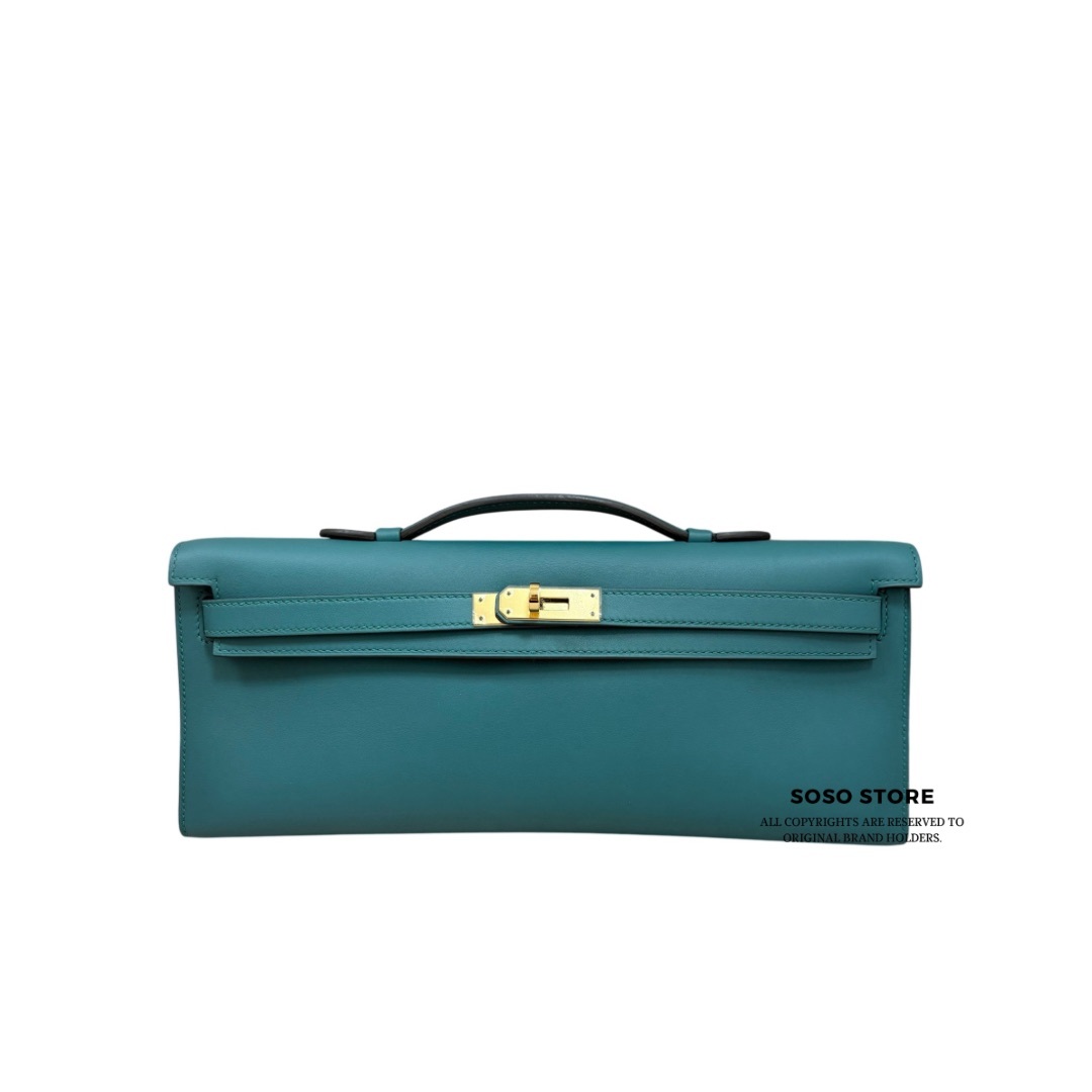 Hermes Kelly Cut - Vert Verone / Ghw
