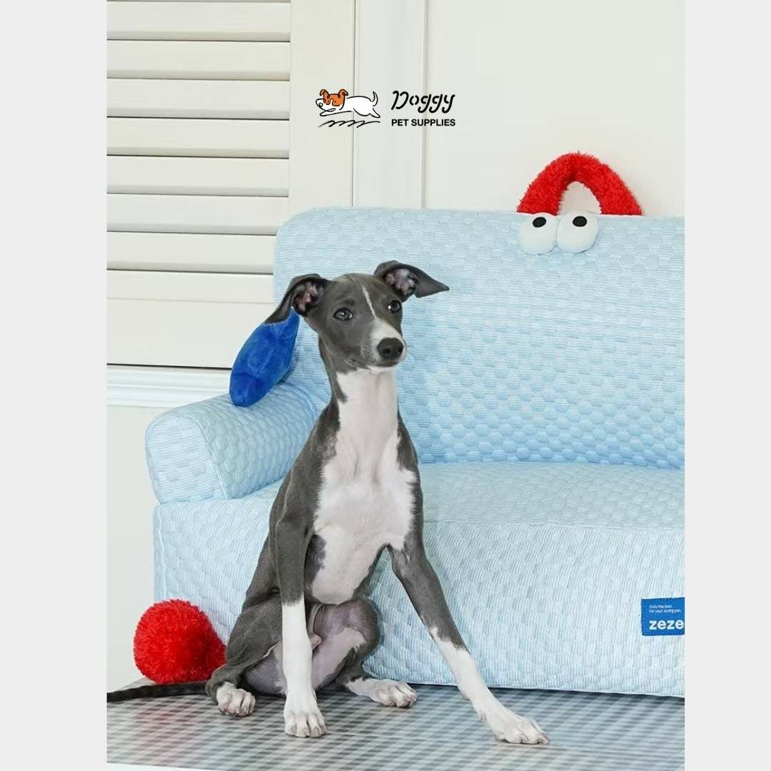 【寵你夏季新品】 抱抱涼感寵物雙人沙發(藍色)