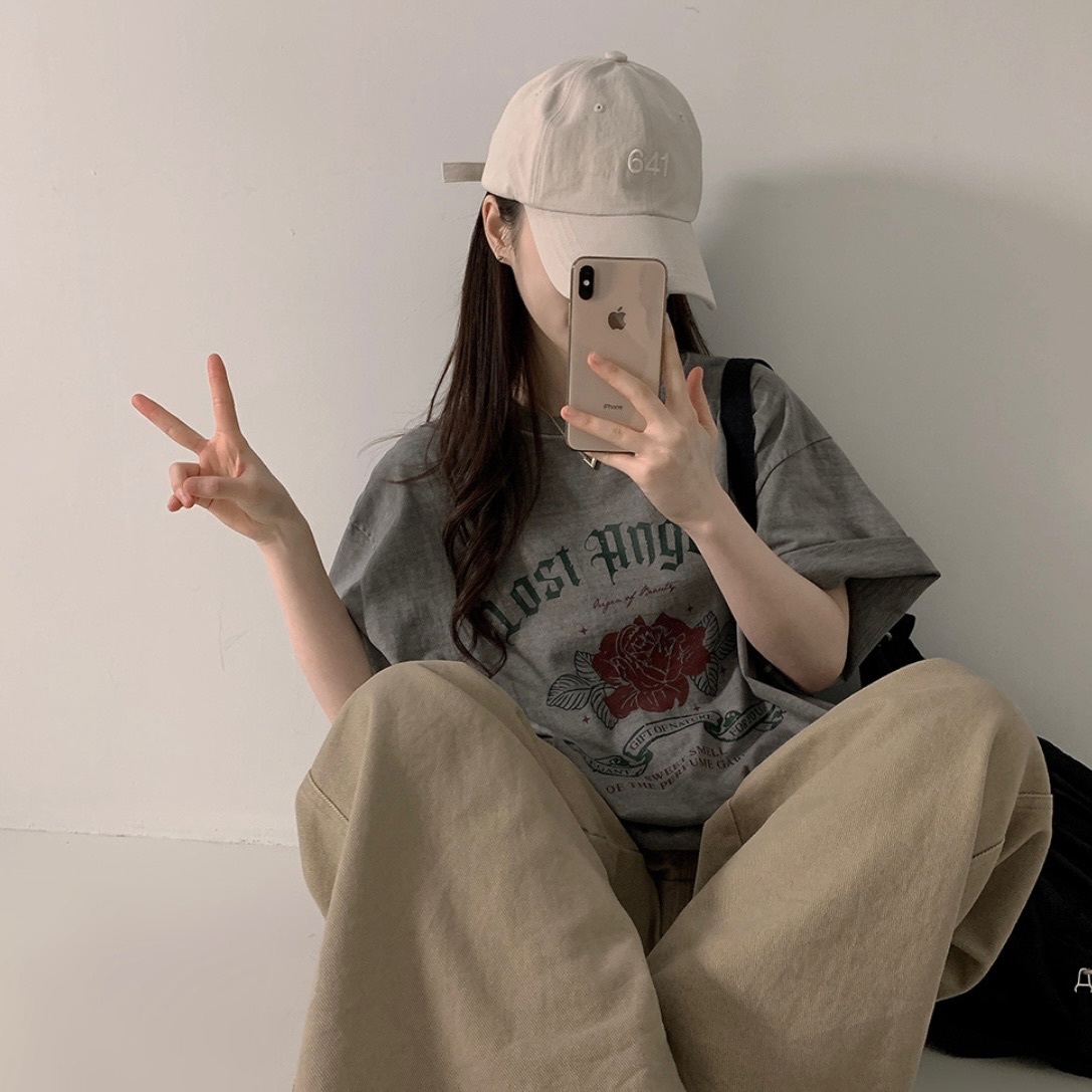 【優惠預訂】男女可穿！韓國水洗ROSE TEE（3色）