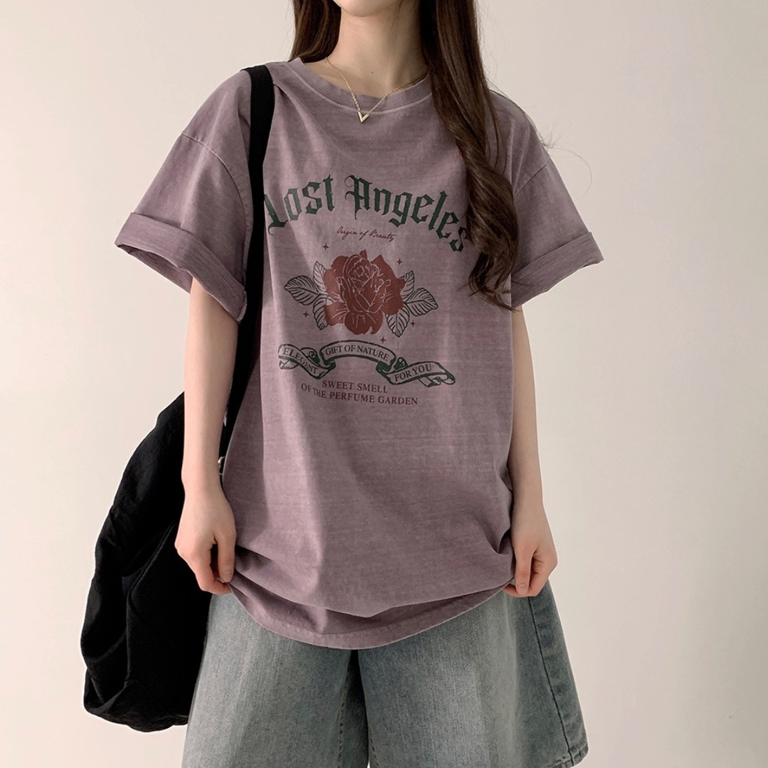 【優惠預訂】男女可穿！韓國水洗ROSE TEE（3色）