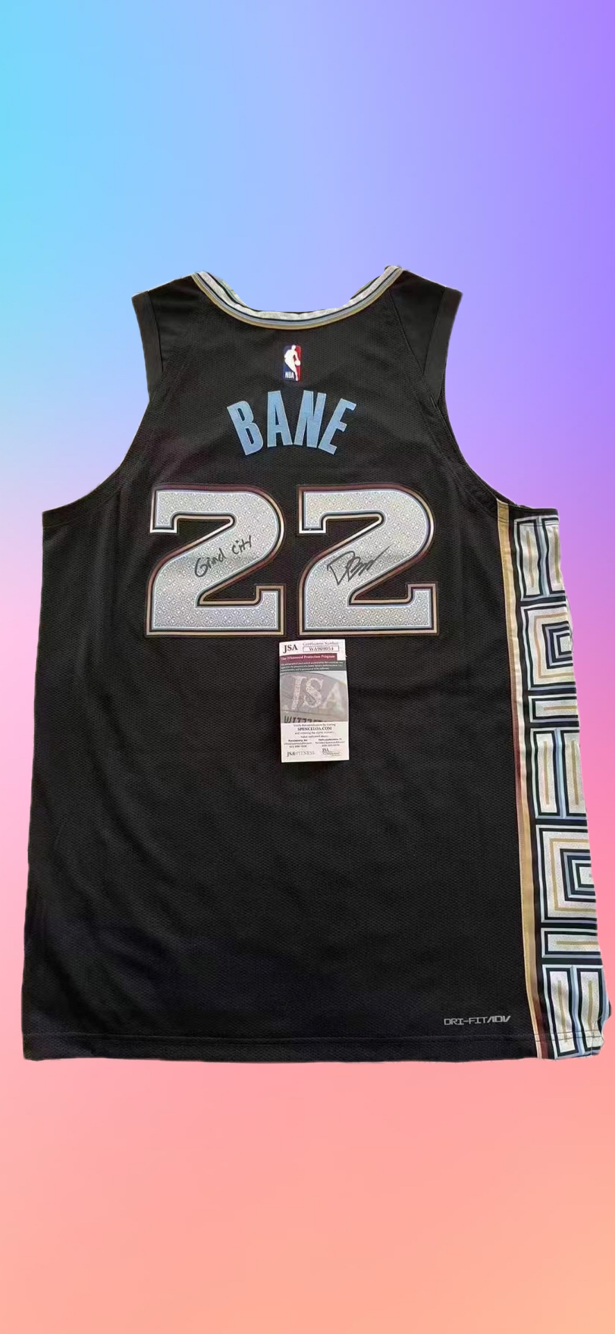 Desmond Bane Memphis Grizzlies Autographed AU JERSEY GRIND CITY