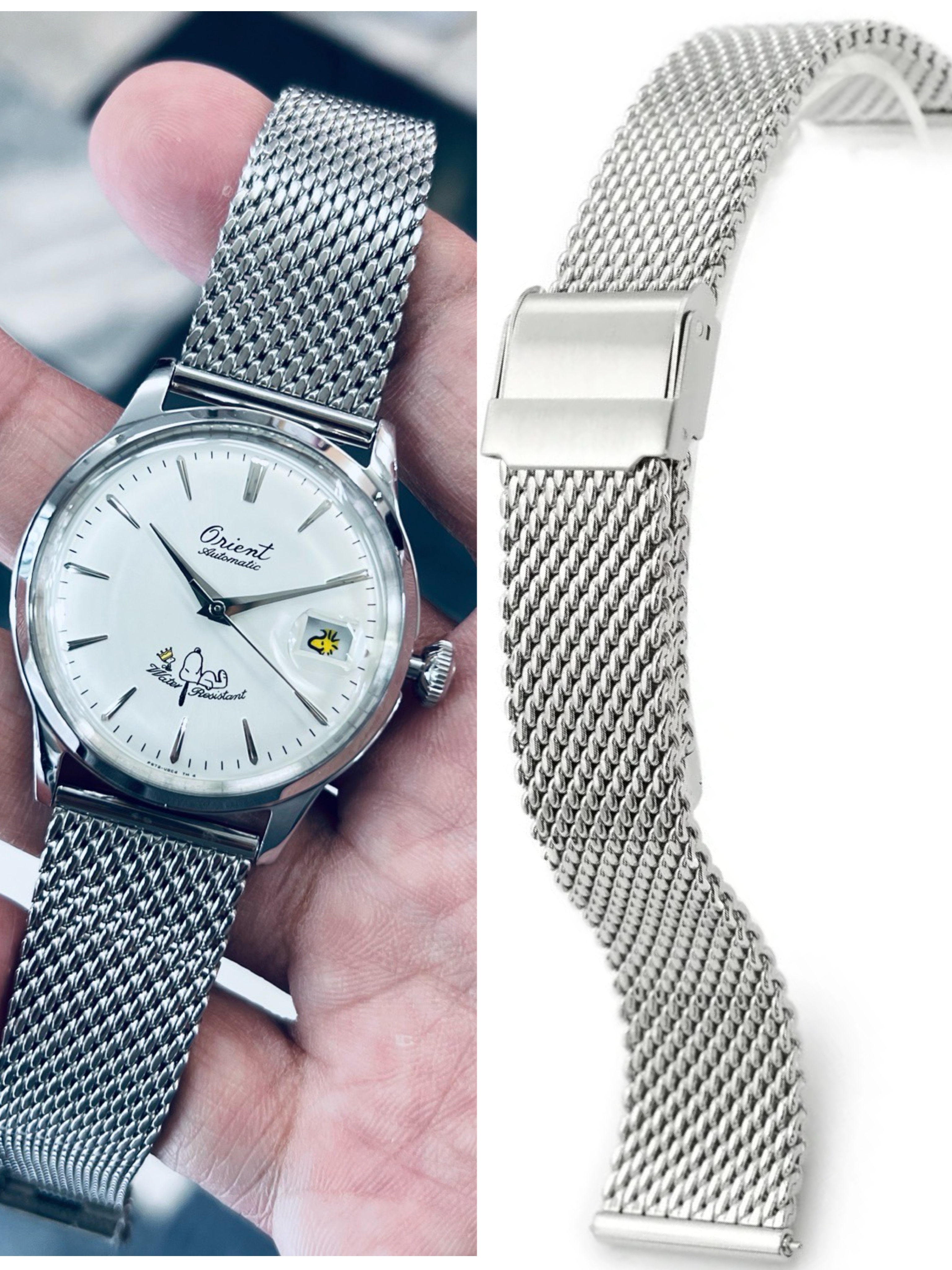 萬年鐘錶 - 太空人錶帶 各大品牌通用型 20MM加厚型不鏽鋼米蘭錶帶