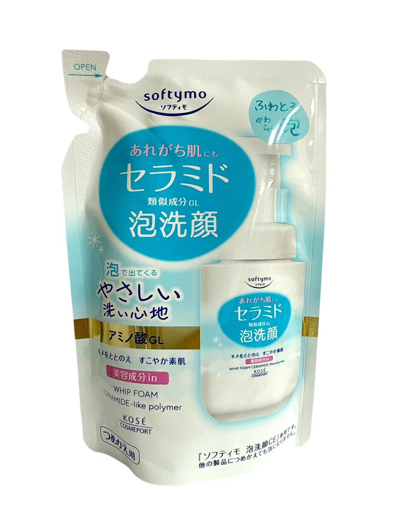 Kosé - Softymo 潔面泡(神經酰胺配合)130ml 補充裝 (平行進口)