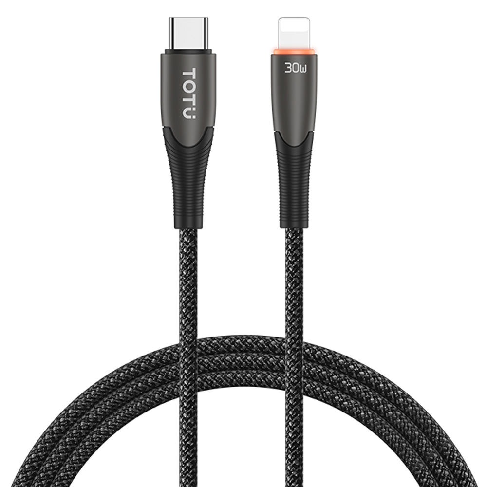 TOTU 拓途 智能斷電 PD/Lightning/Type-C/iPhone充電線傳輸線快充線 LED呼吸燈  Shine系列 1.2M