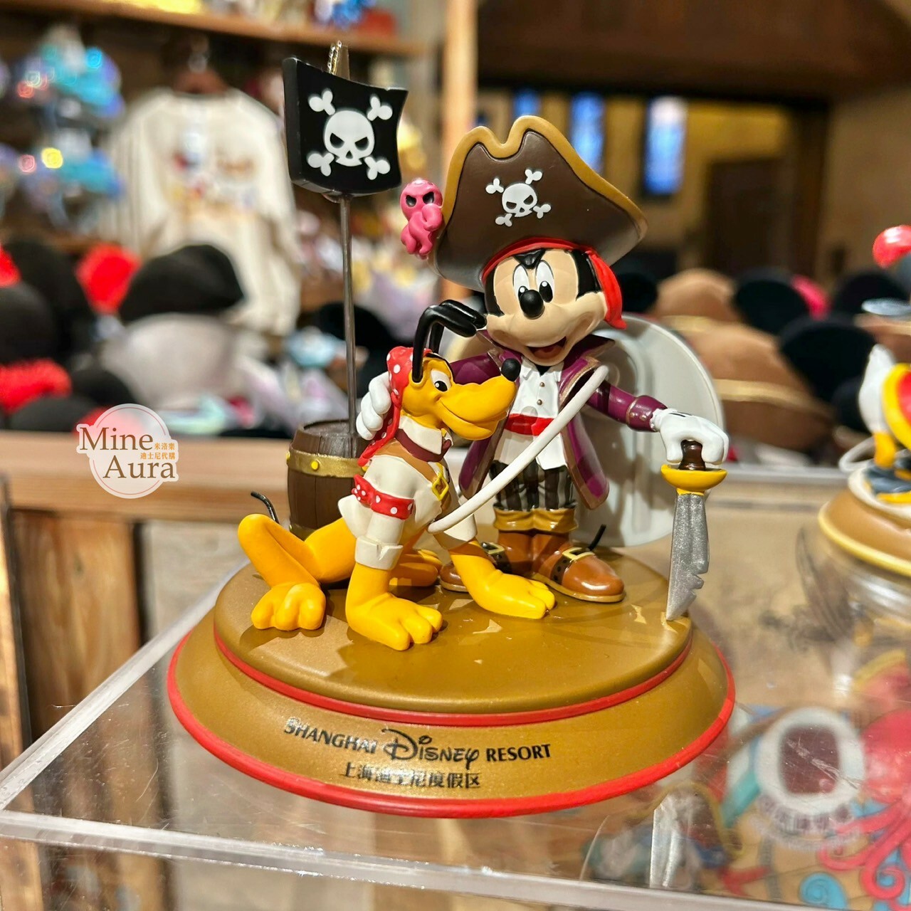 海怪系列 米奇 Mickey 布魯托 Pluto 場景 造型 相片夾 擺飾品 -上海迪士尼樂園