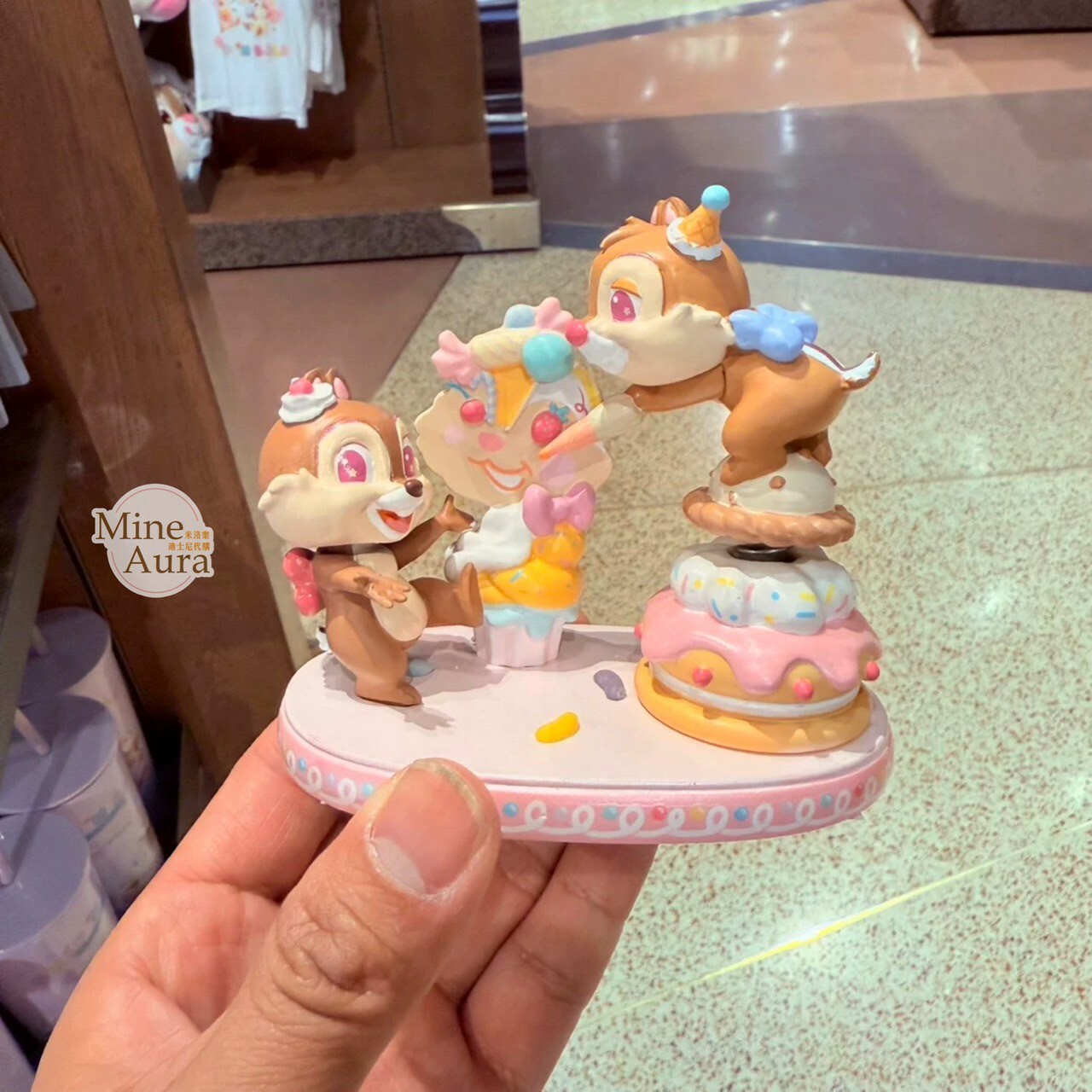 奇奇蒂蒂 Chip 'n Dale 棉花糖系列 造型 搖頭設計 擺飾品 -上海迪士尼樂園