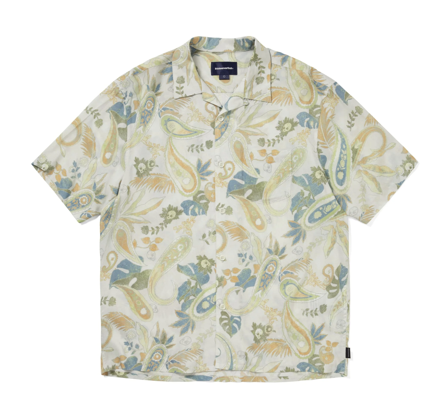 Thisisneverthat Weird Paisley S/S Shirt- Ivory