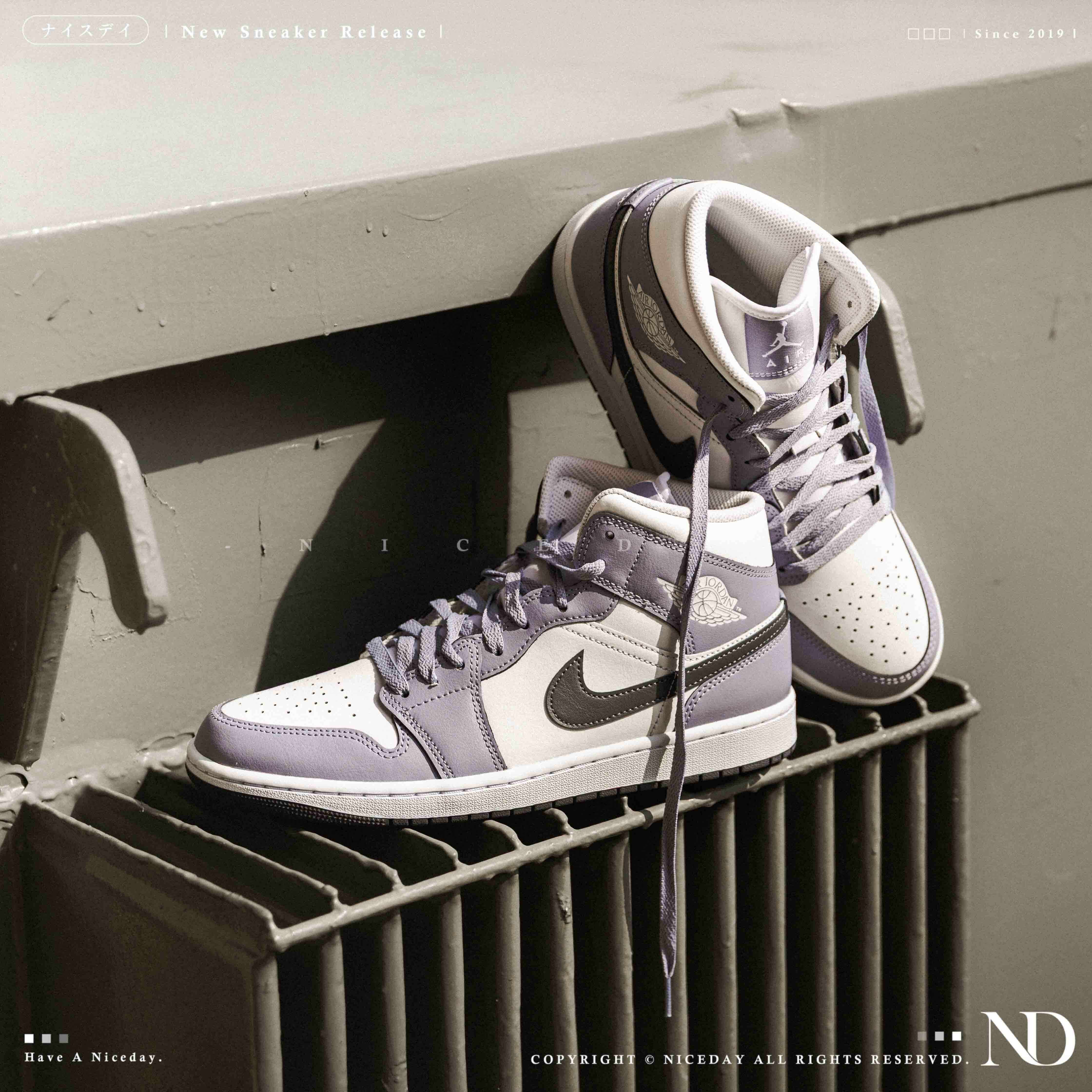 NICEDAY 現貨 Air Jordan 1 MID 紫黑色 芋頭 紫色 淺紫 紫 DQ8426-145