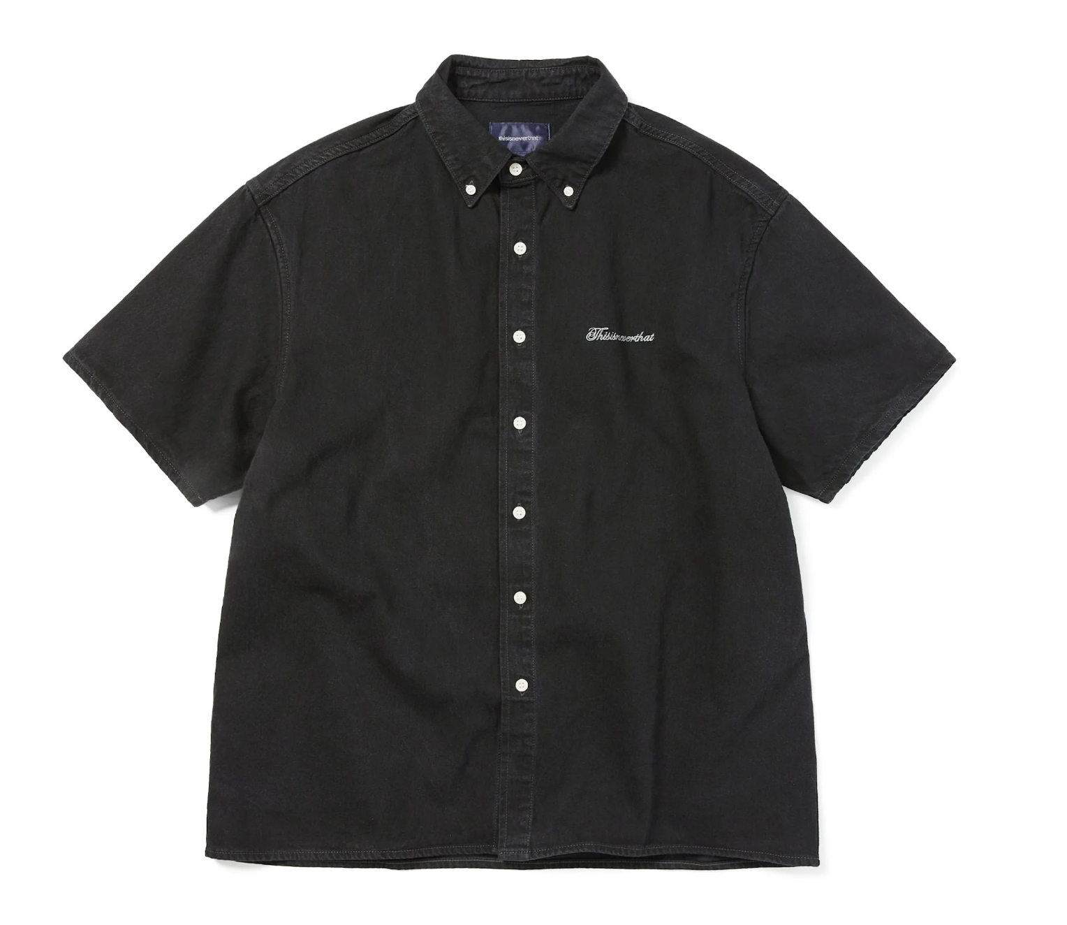 Thisisneverthat Washed Denim S/S Shirt- Black