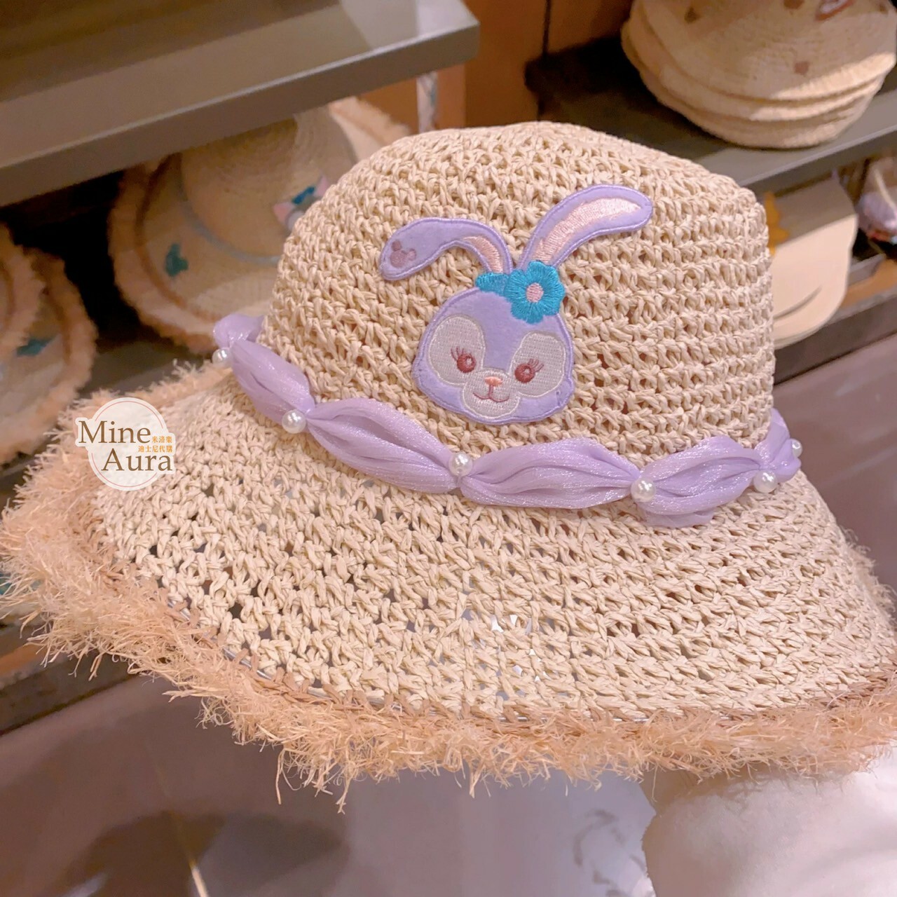 史黛拉露 星黛露 StellaLou 設計 編織 草帽 遮陽帽 帽子 -上海迪士尼樂園