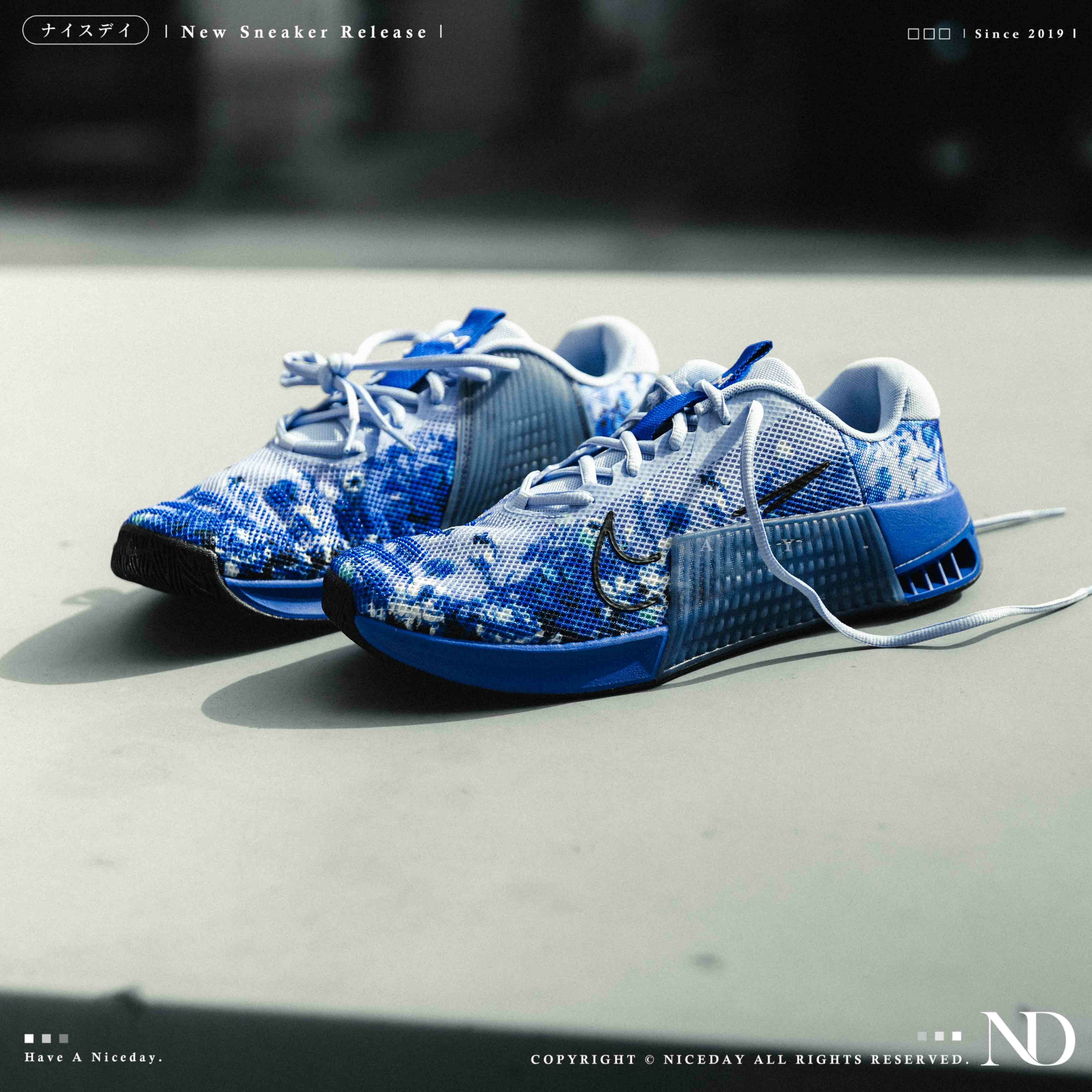 NICEDAY 現貨 Nike Metcon 9 AMP 藍雲朵 花卉 藍 漸層 訓練鞋 男鞋 HJ6008-400