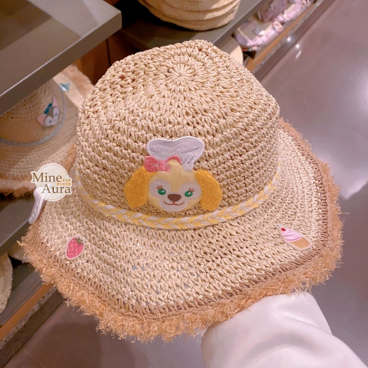 可琦安 餅乾 CookieAnn 編織 草帽 遮陽帽 帽子 -上海迪士尼樂園