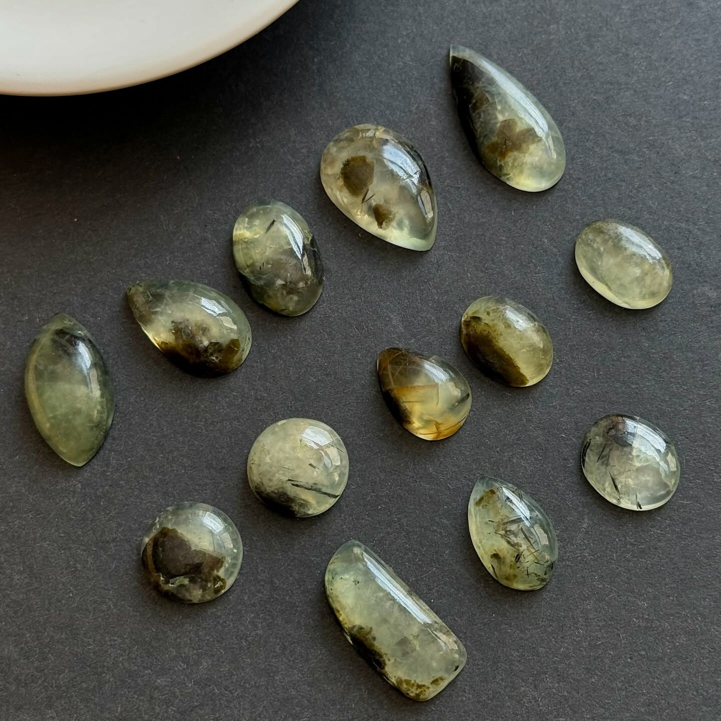 [原石] 葡萄石 水晶蛋面 水晶墜面