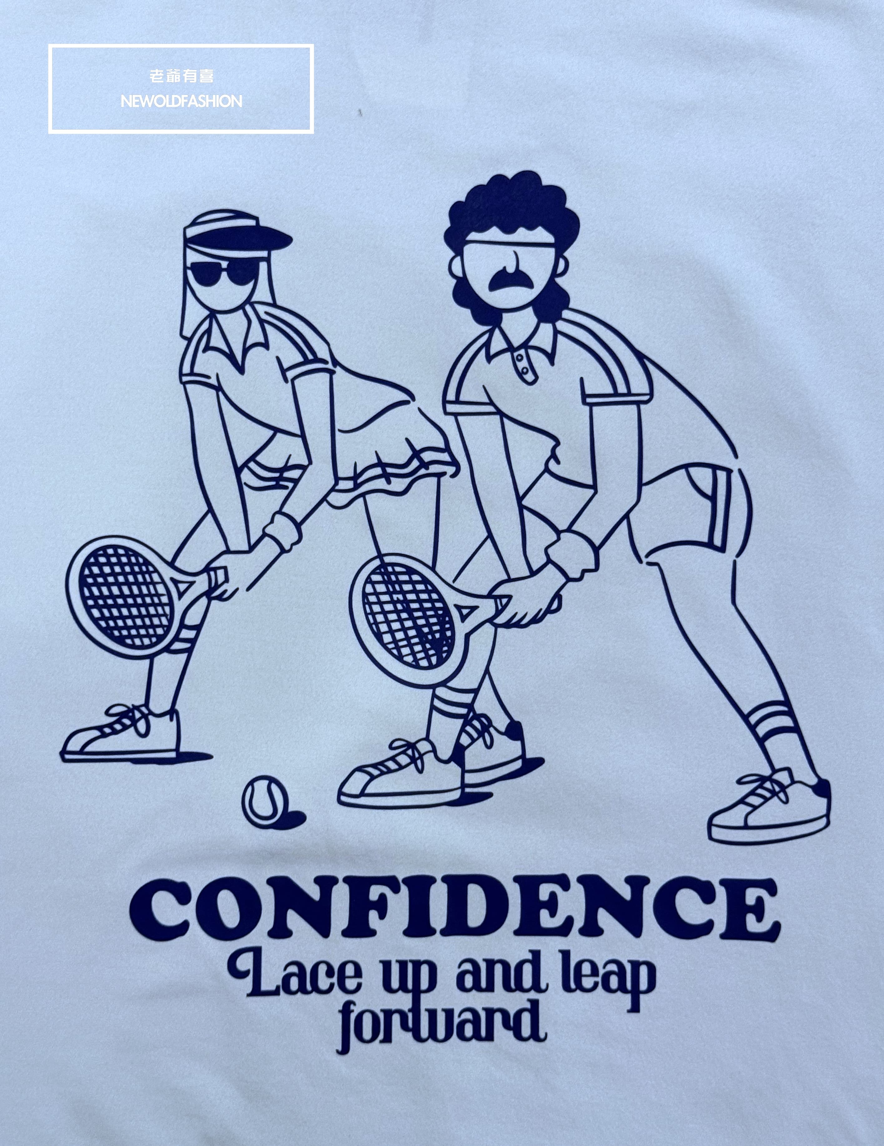 『新品上市』重磅雙人網球短T(NOF25038151)-奶白