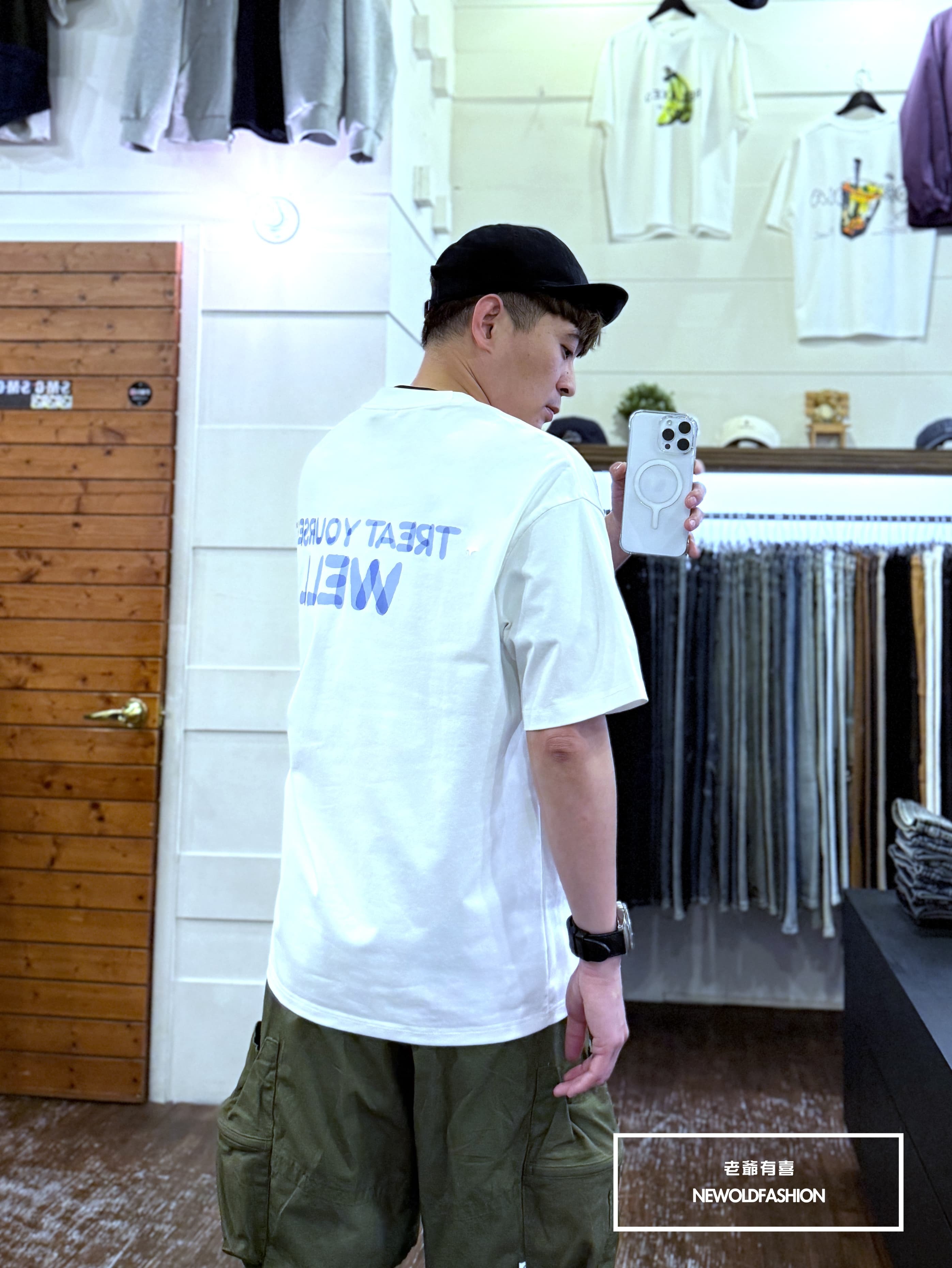 『新品上市』重磅Yourself標語短T(NOF25038153)-白