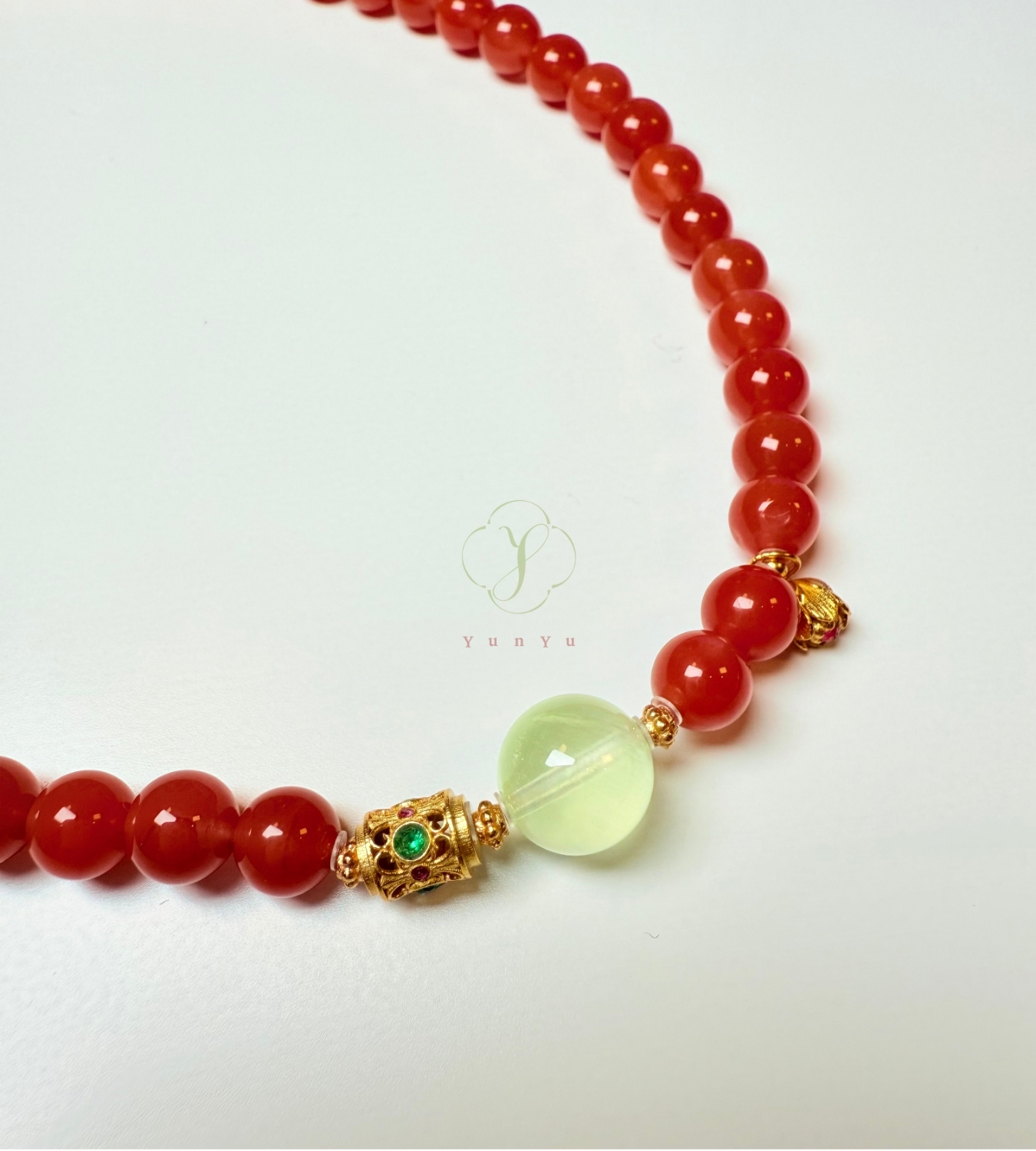 曜火藏金(南紅/黃水晶)