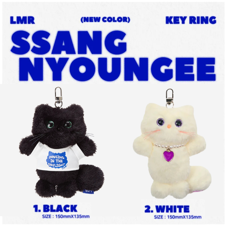 LMR SSANGNYOUNGEE KEY RING 鑰匙圈 吊飾 黑貓 白貓 HOSHI同款 太妍同款💖