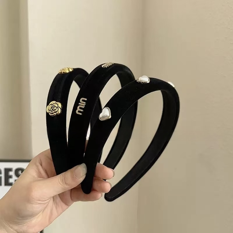 A12絨布字母髮箍