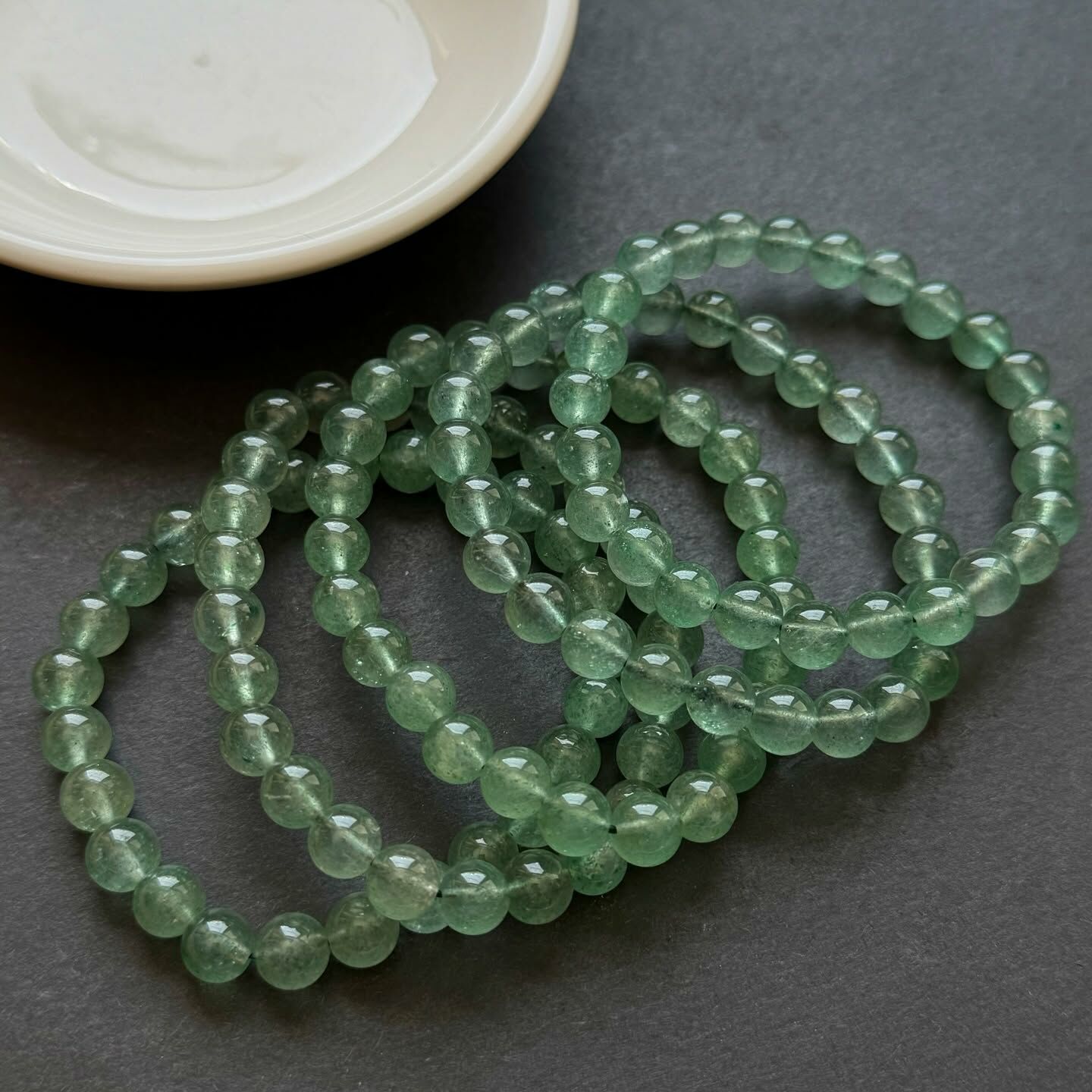 [原石] 綠草莓晶 水晶手串