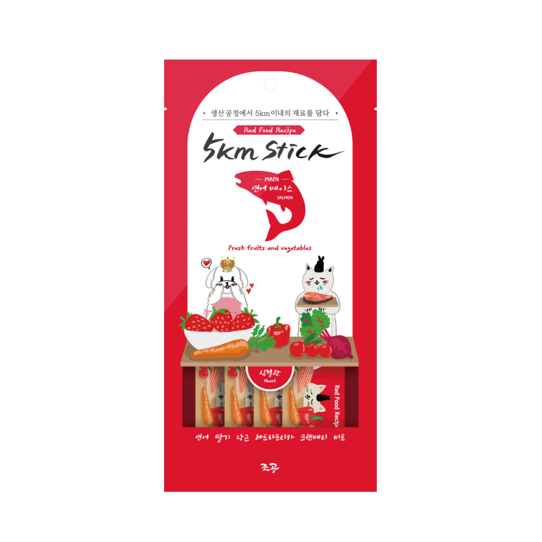 朝貢｜【5KM Stick】紅鮭魚口味（心血管）14g X4