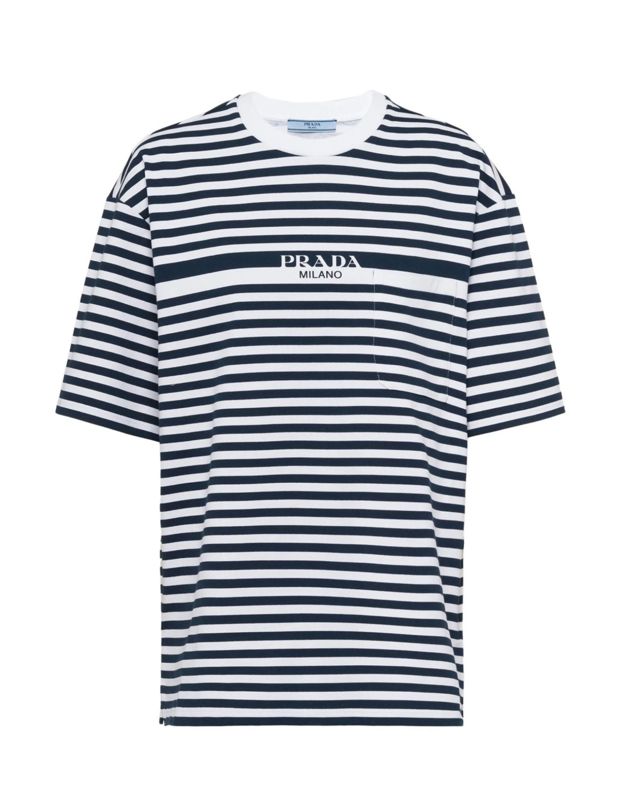 Prada striped logo print T-shirt