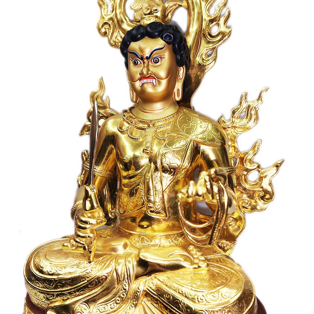 不動明王{銅按金}佛像 47公分【十方】121669