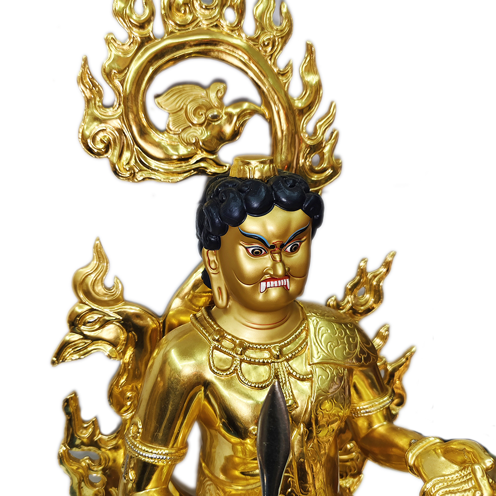 楠　座青不動明王　40ｃｍ　濃彩切金 #071 楠 座青不動明王 40cm 濃彩切金 #071