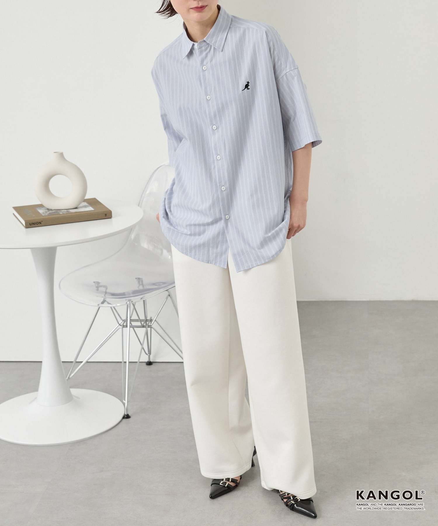 [現貨] KANGOL / oversized short sleeve shirt