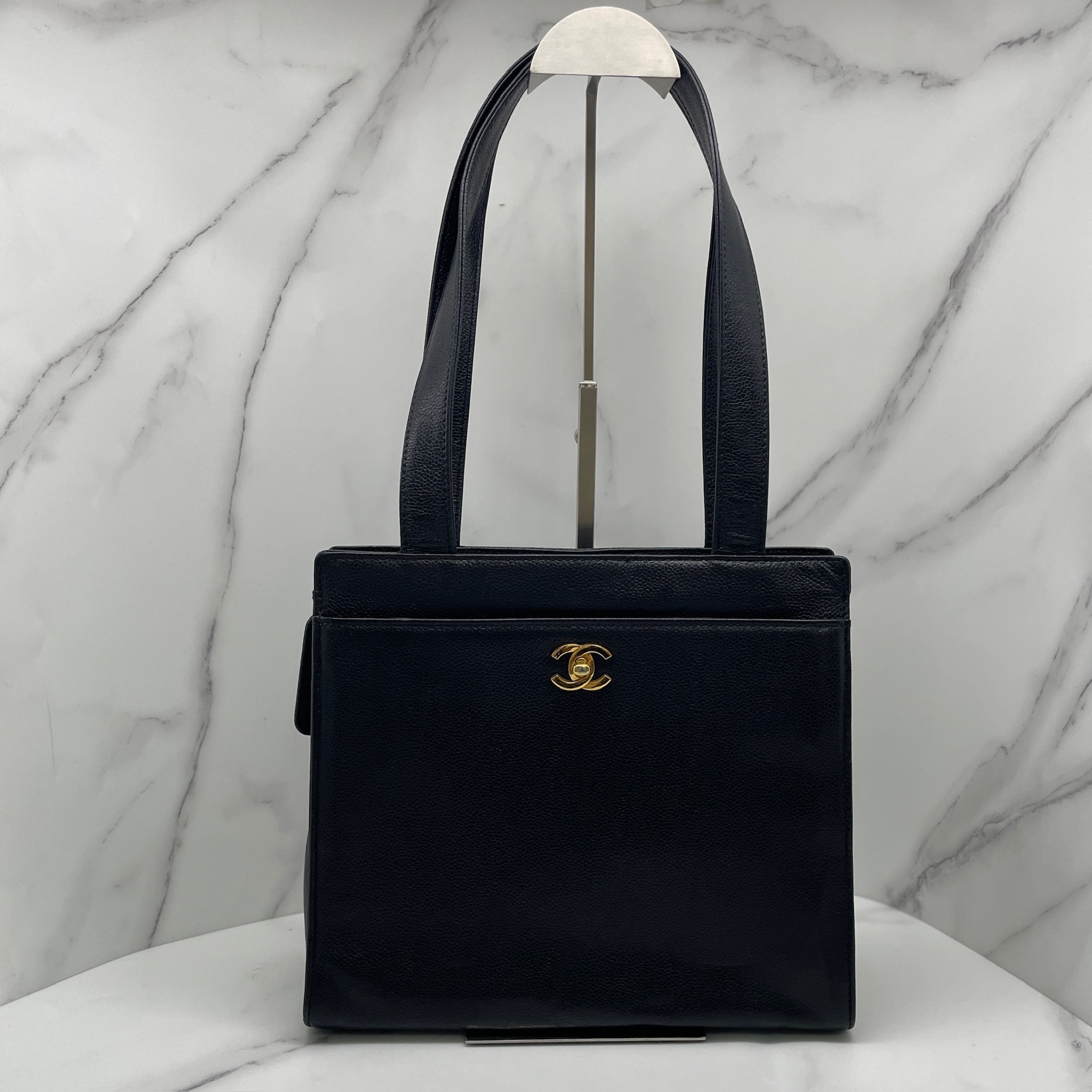 Chanel  Vintage CC Turnlock Tote Bag