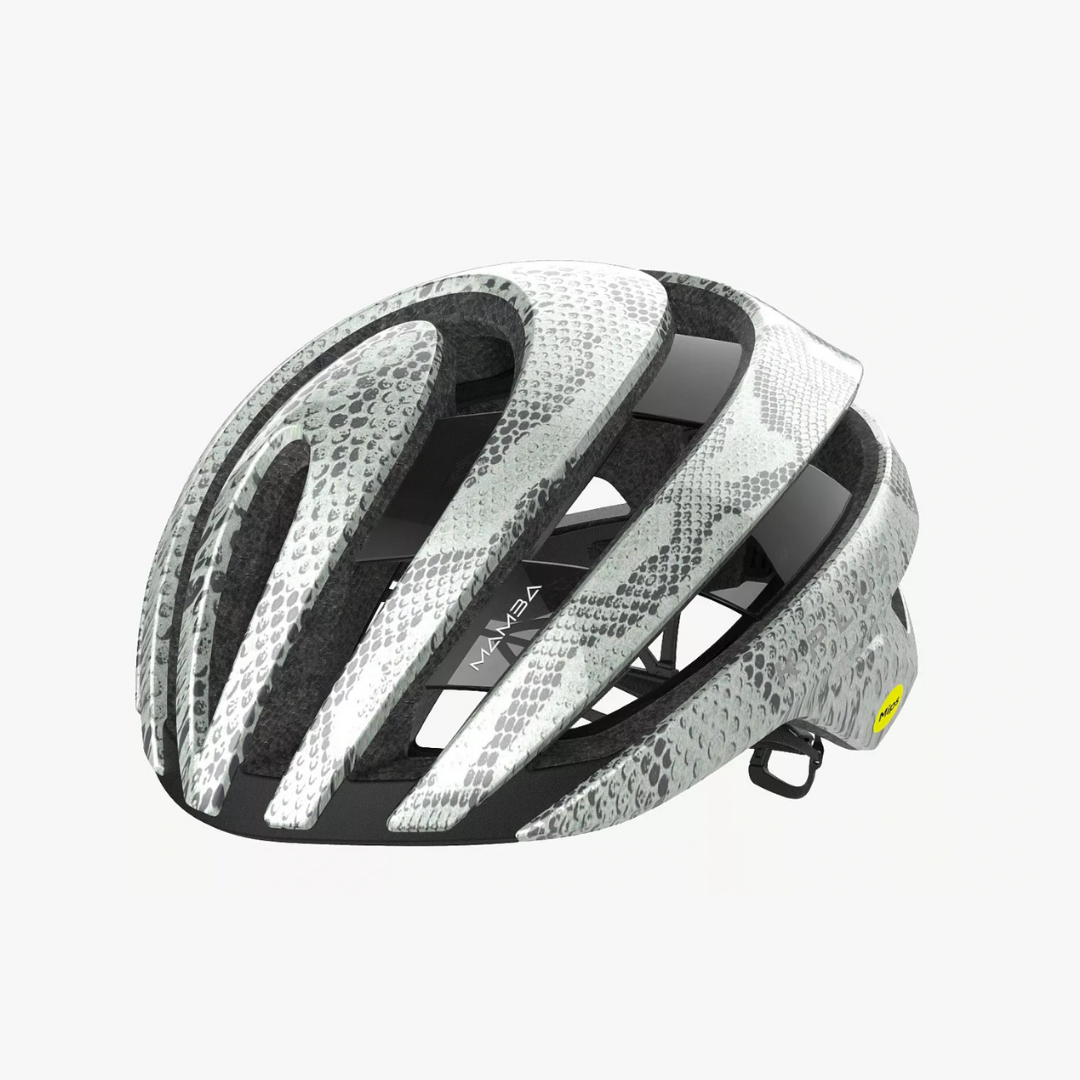 新款【KPLUS】AURA 3D列印公路車安全帽 / 蛇紋白曼巴