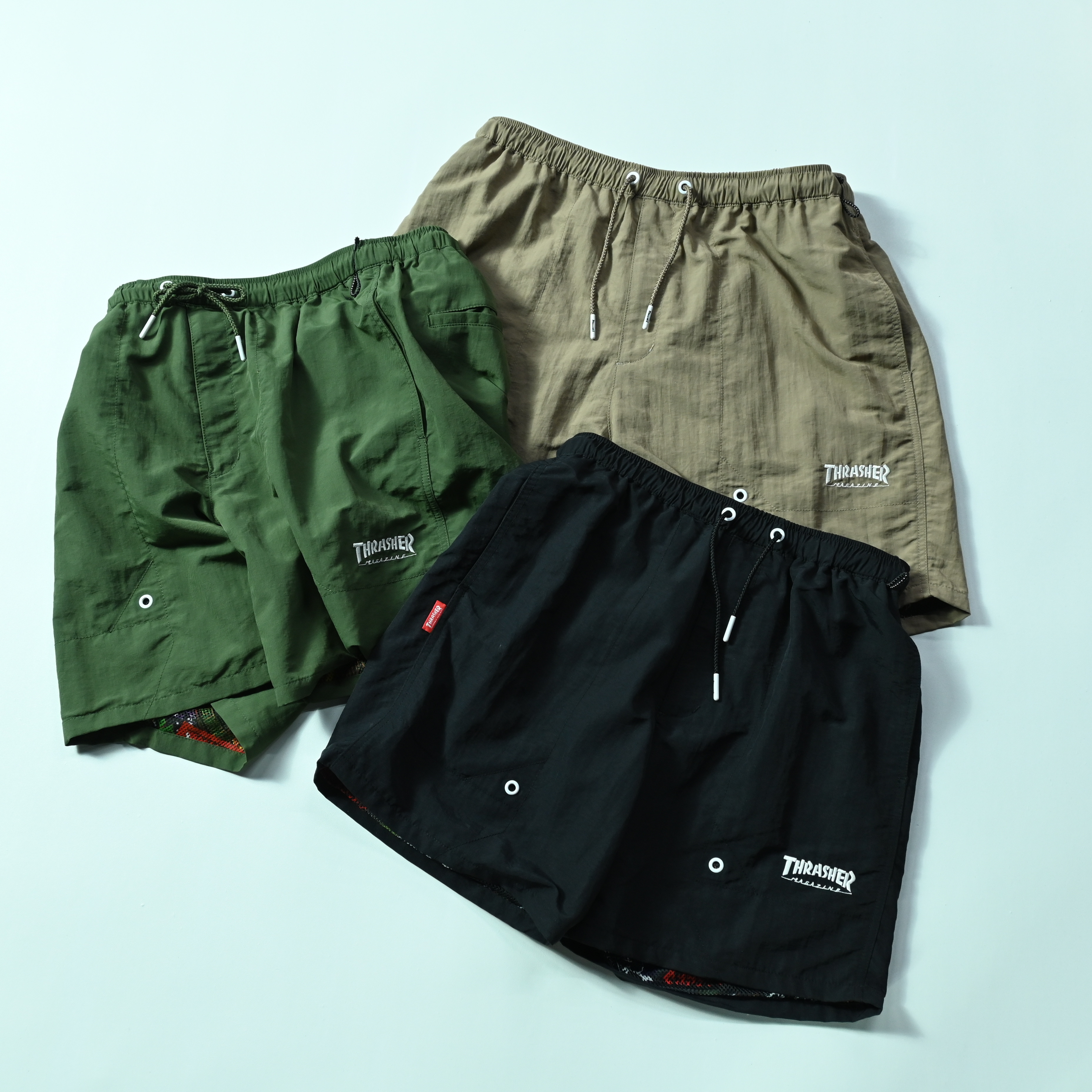 Thrasher JP Nylon Baggy Wide Shorts