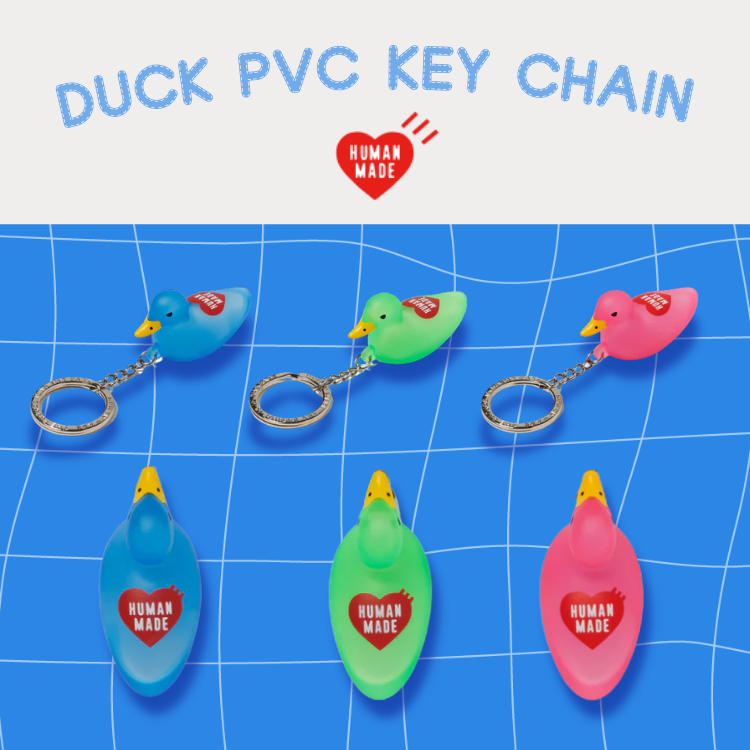 HUMAN MADE DUCK PVC KEY CHAIN 小鴨鴨子吊飾鑰匙圈三色藍/綠/粉