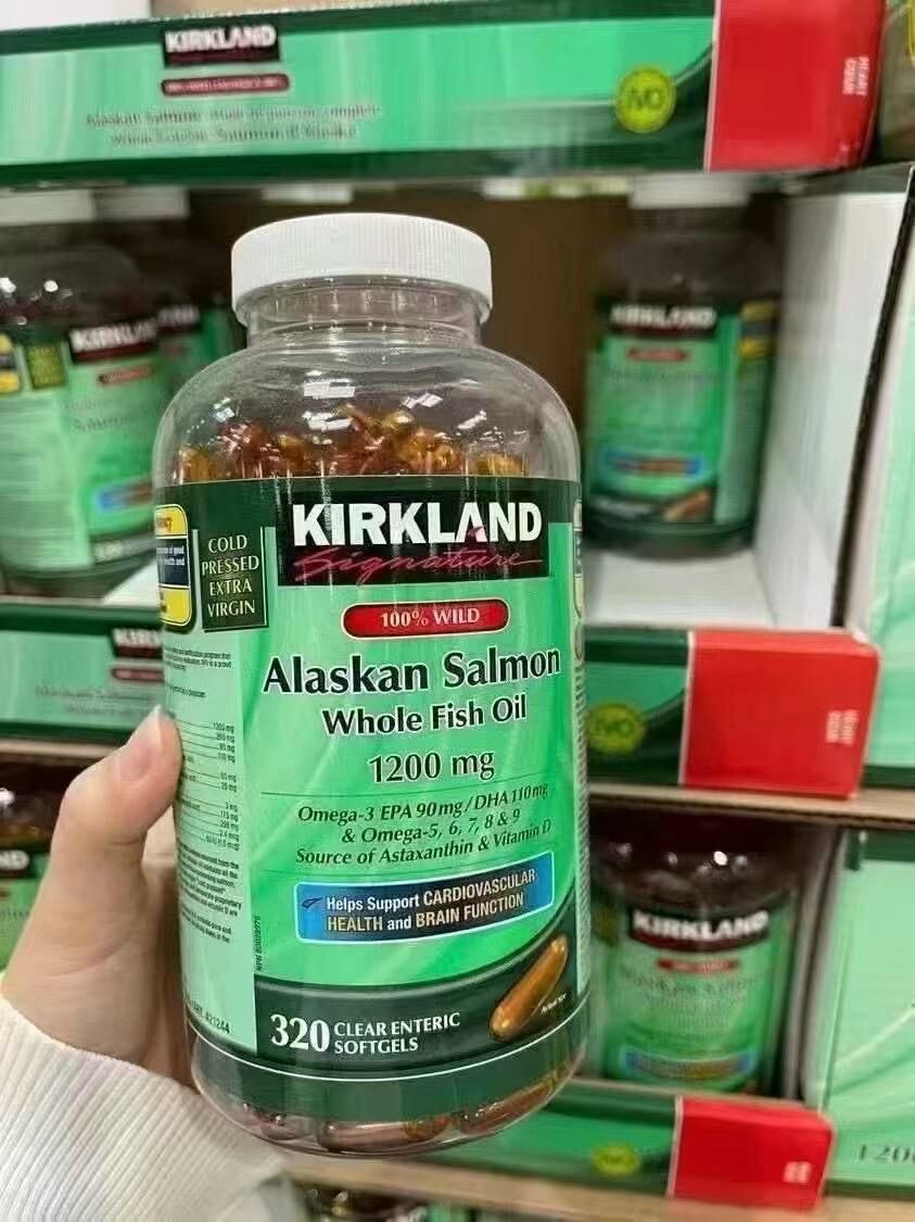 Cd5981 加拿大Kirkland 100%阿拉斯加野生三文魚油 1200mg 320粒   $259/1 $499/2