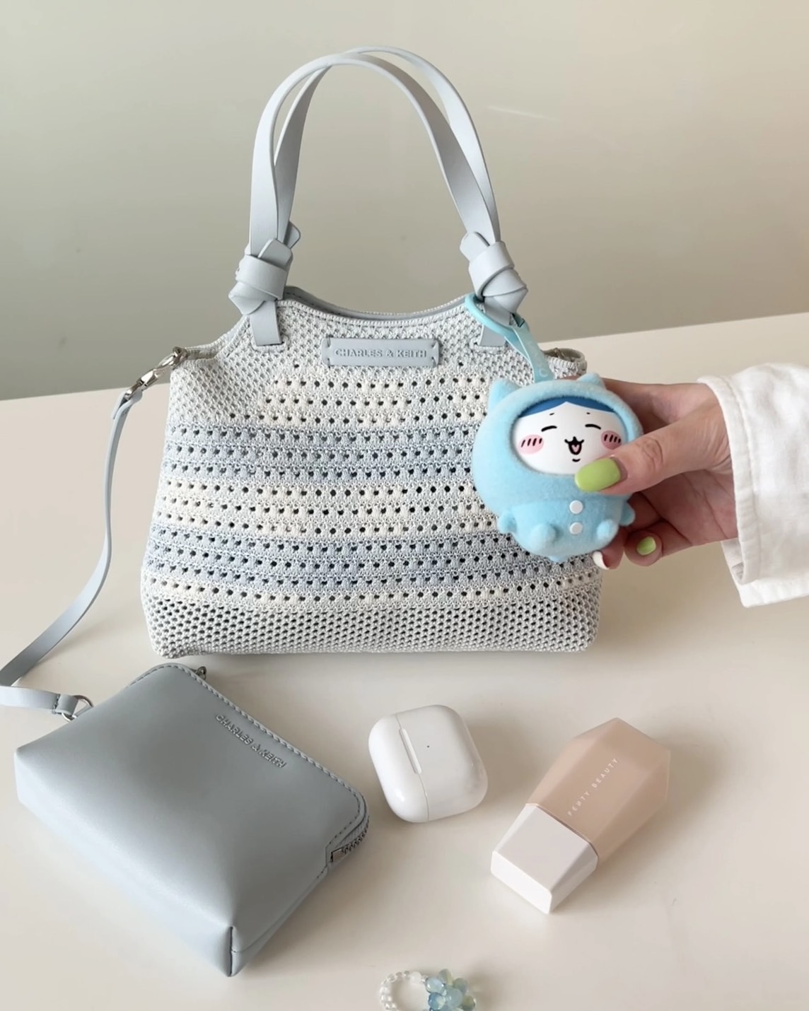 <買包送小包>Charles ＆ Keith 小CK Ida 編織 針織 托特包 3色