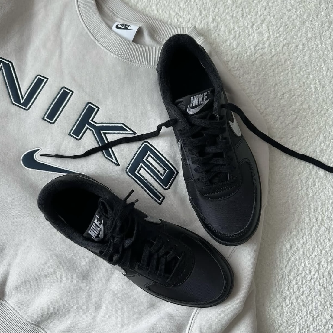 Nike Field General '82 Black Grey 黑白 黑底白勾 復古 板鞋 低筒休閒鞋