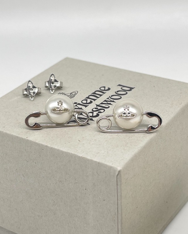 Vivienne Westwood 🪐 別針珍珠耳環