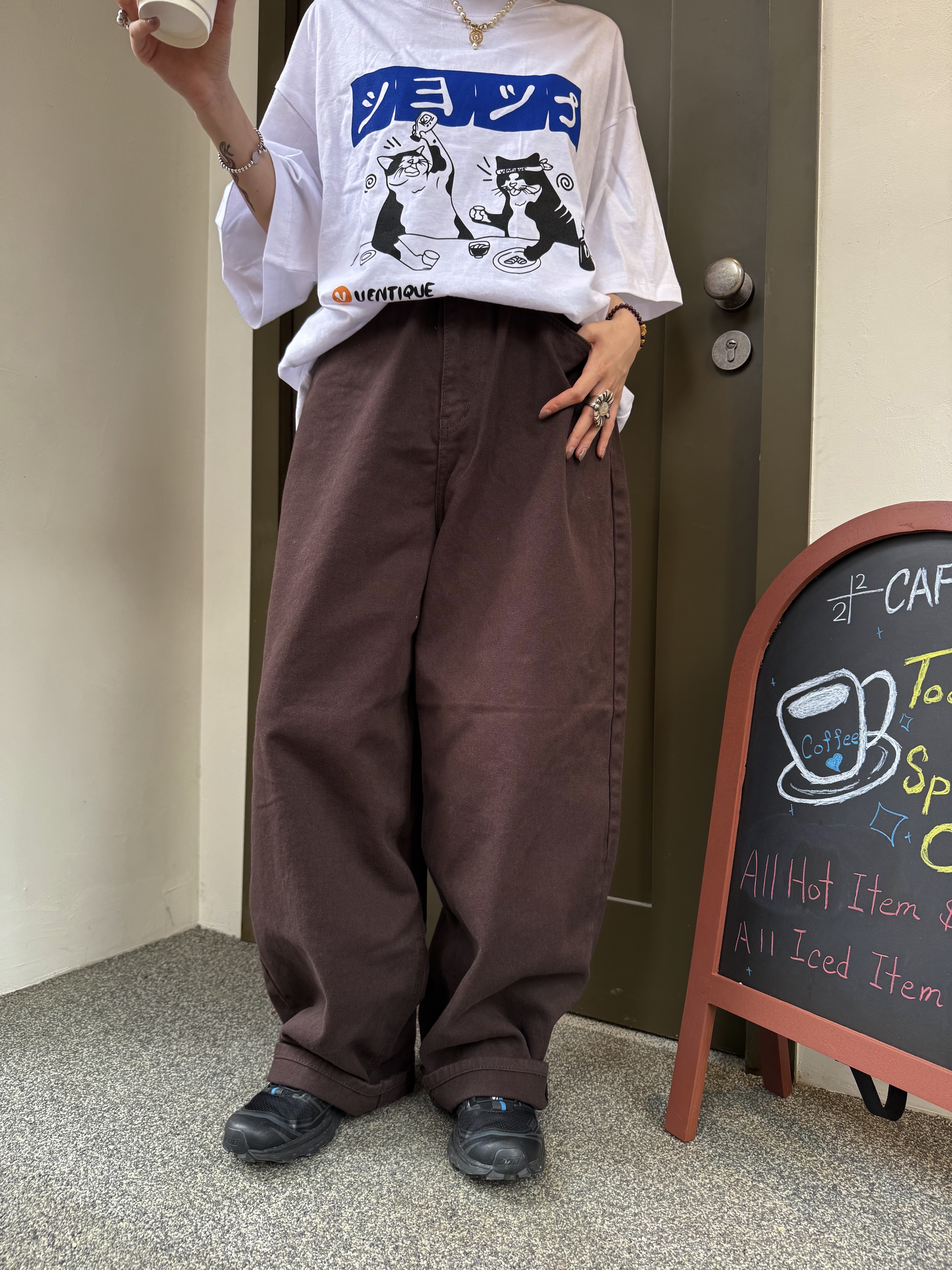 屬於夏天的薄扯布氣球形褲子