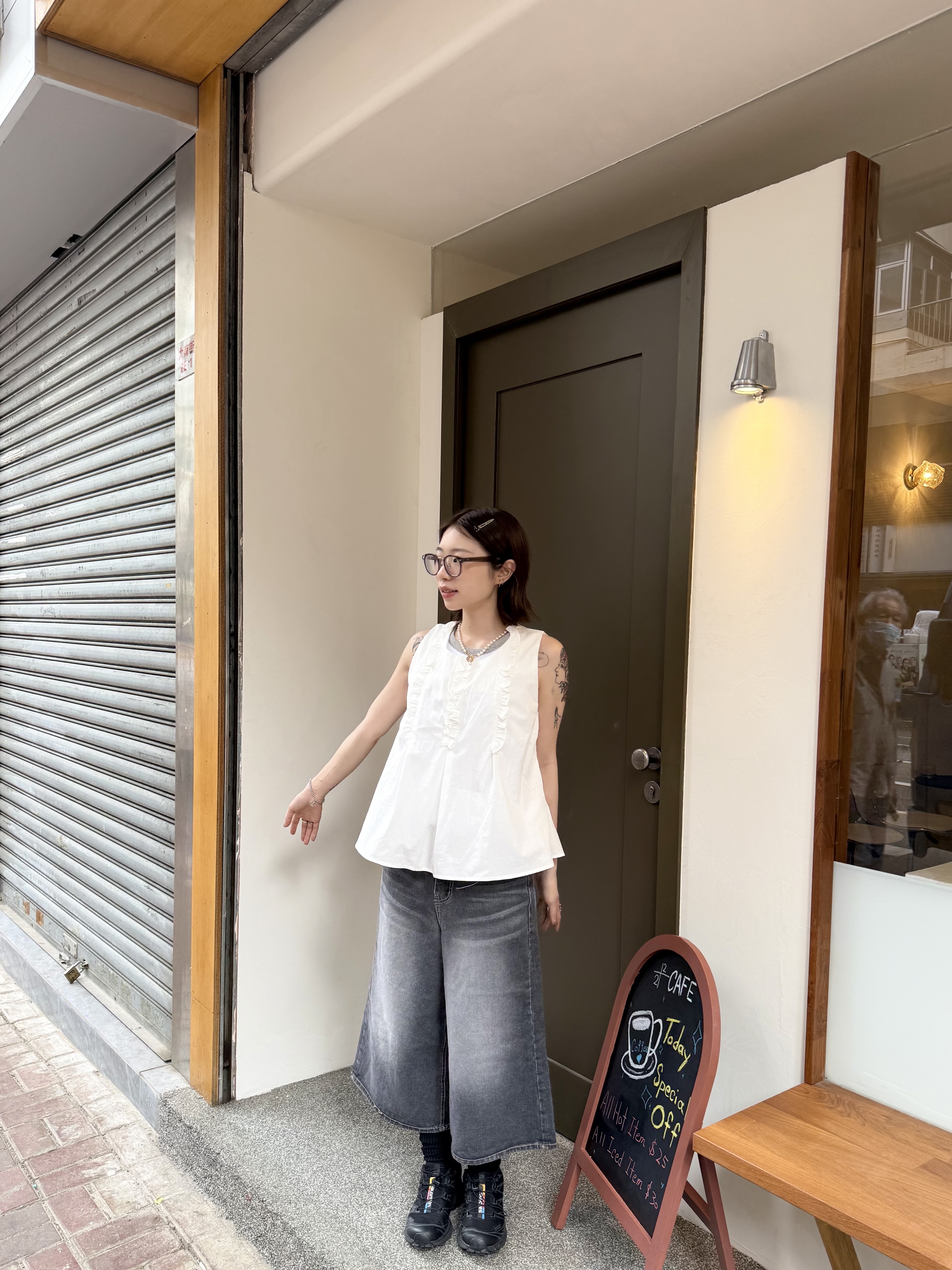 氣質感直RUFFLE小傘背心