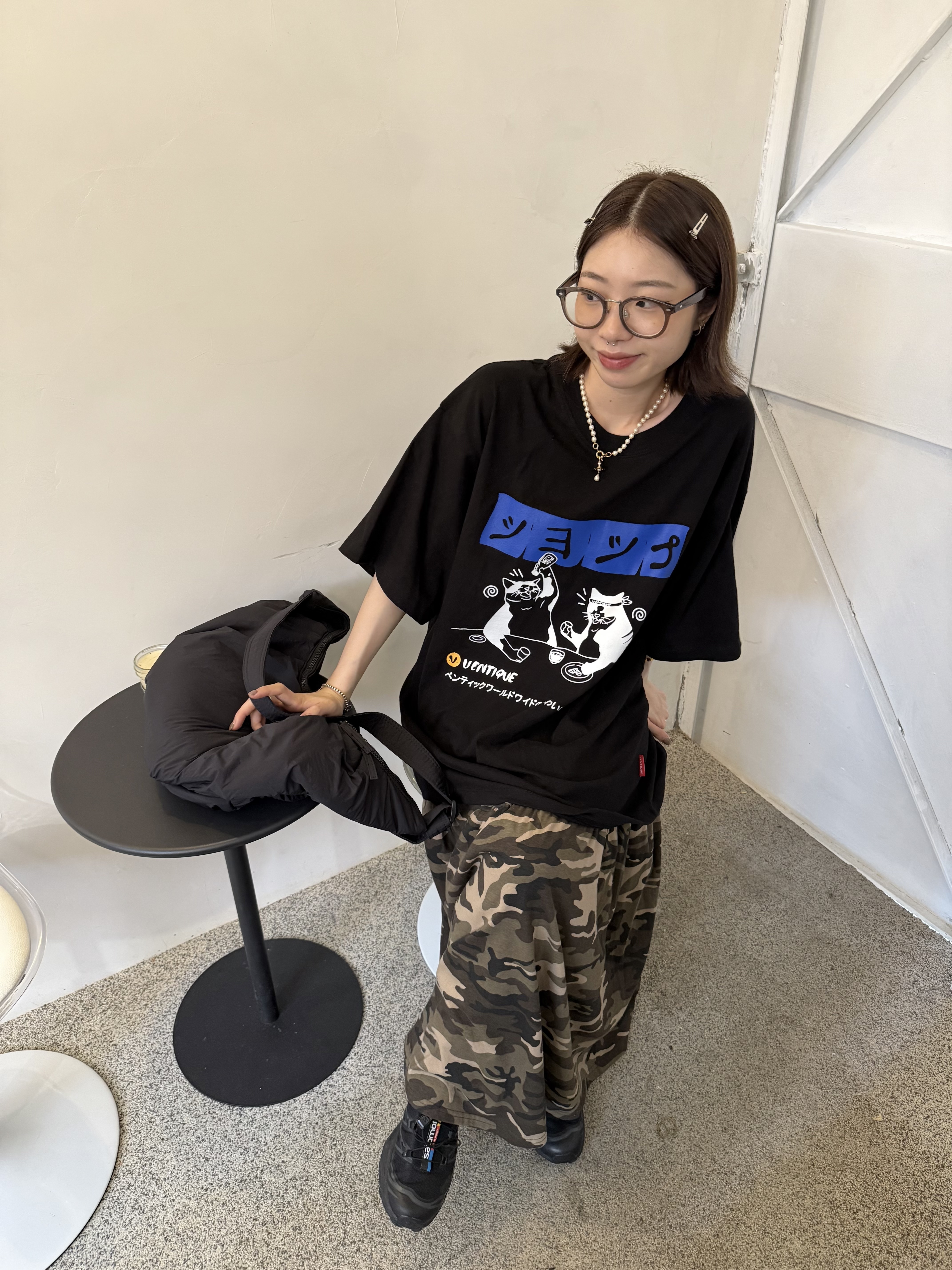 日文醉貓Oversize Tee