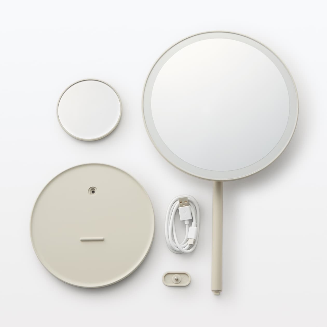 預購┃無印良品 MUJI 無線 LED燈鏡 五倍鏡 化妝鏡 手機支架