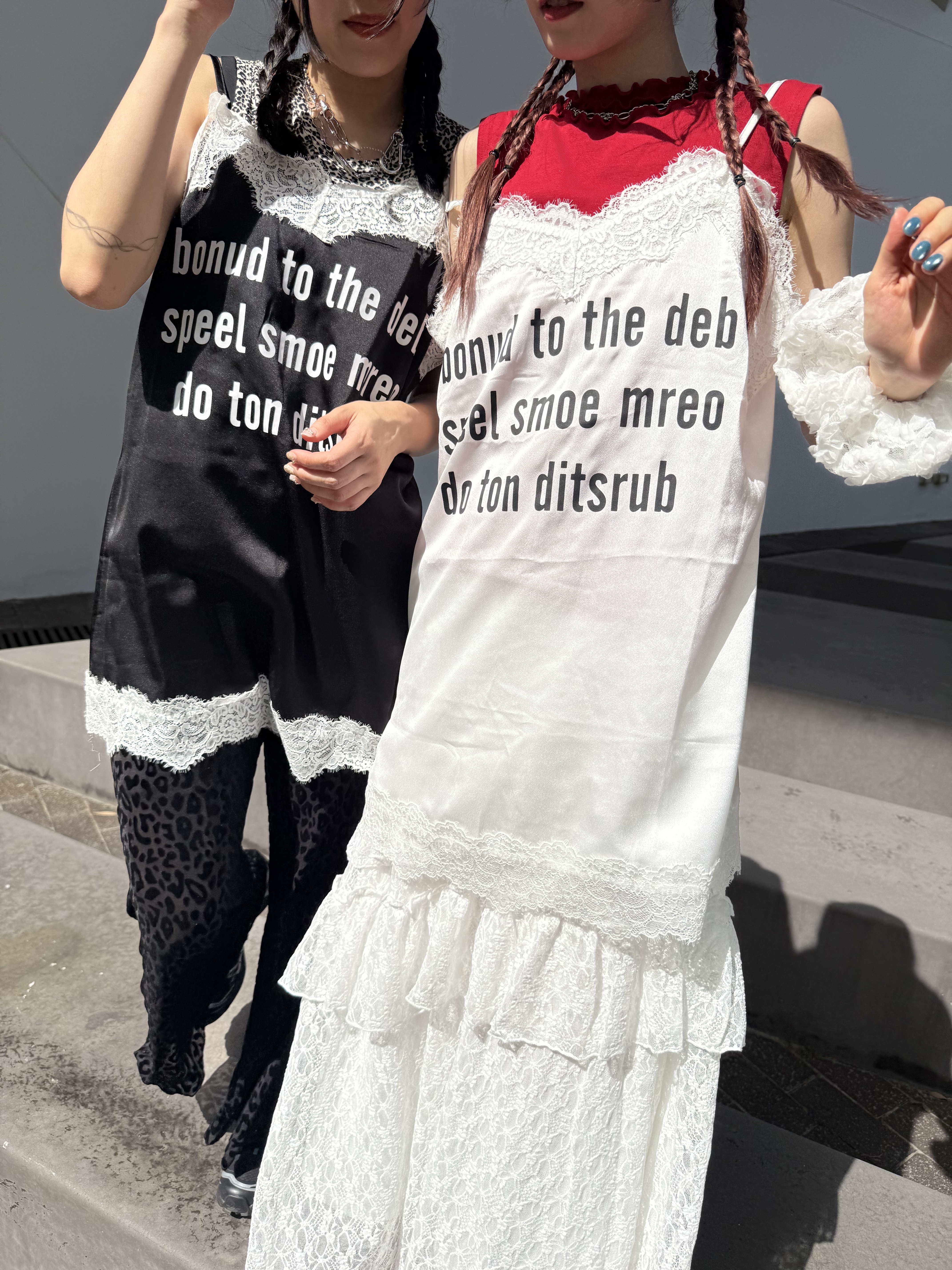 lace吊帶滑滑質料短Layer