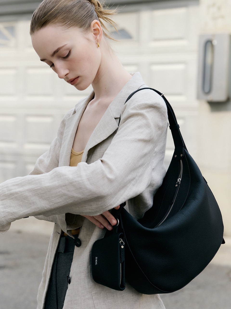 【DE MERIEL】Elise Hobo Bag Medium☆韓国 人気☆バッグ 送料込 DE MERIEL】Elise Hobo Bag Medium☆韓国 人気☆バッグ 送料込