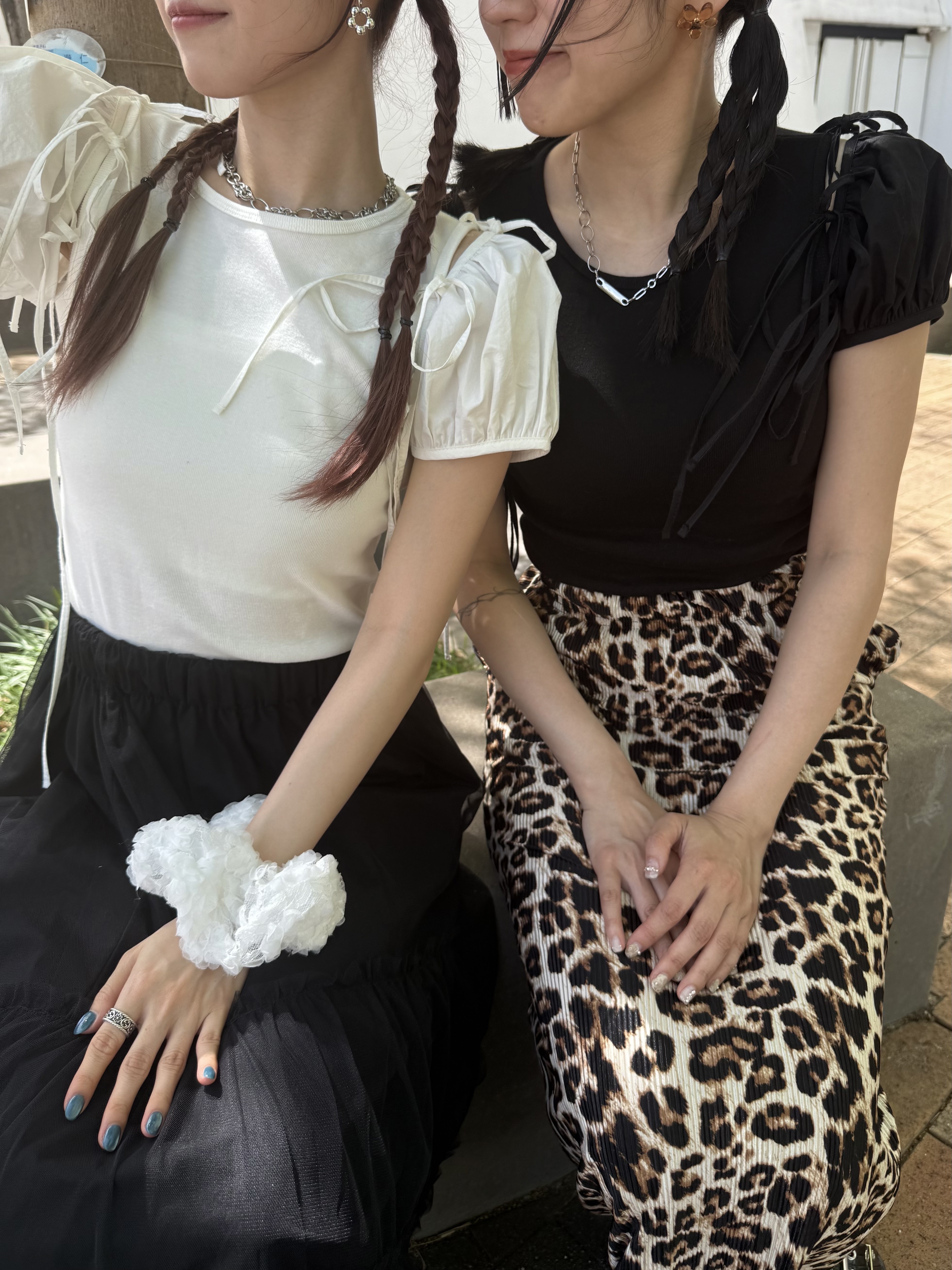 現貨[兩色入] 自留! RIBBON 拼親膚背心TOP(White)